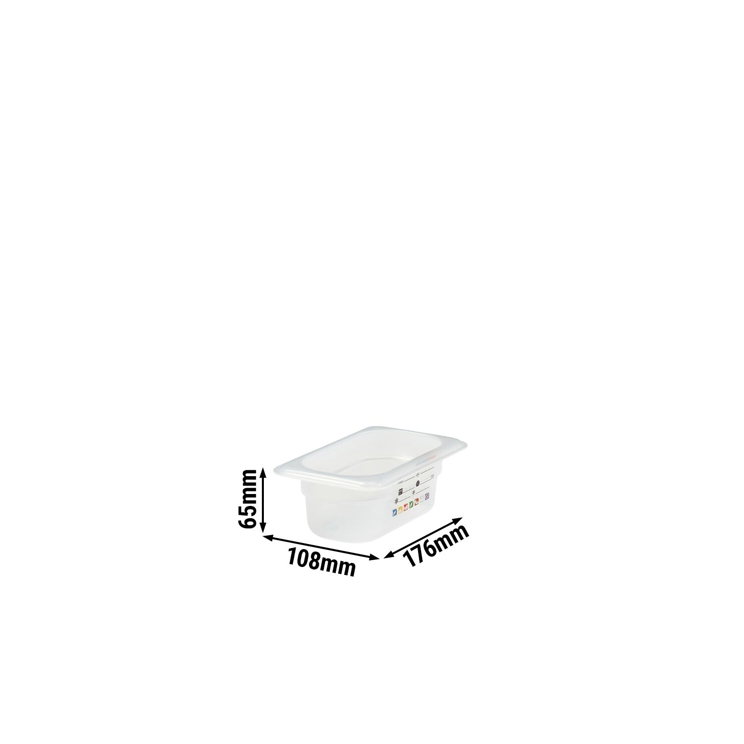 (6 pièces) CAMBRO | SafeTrak - Récipients en polypropylène GN 1/9 - laiteux - Hauteur : 65mm