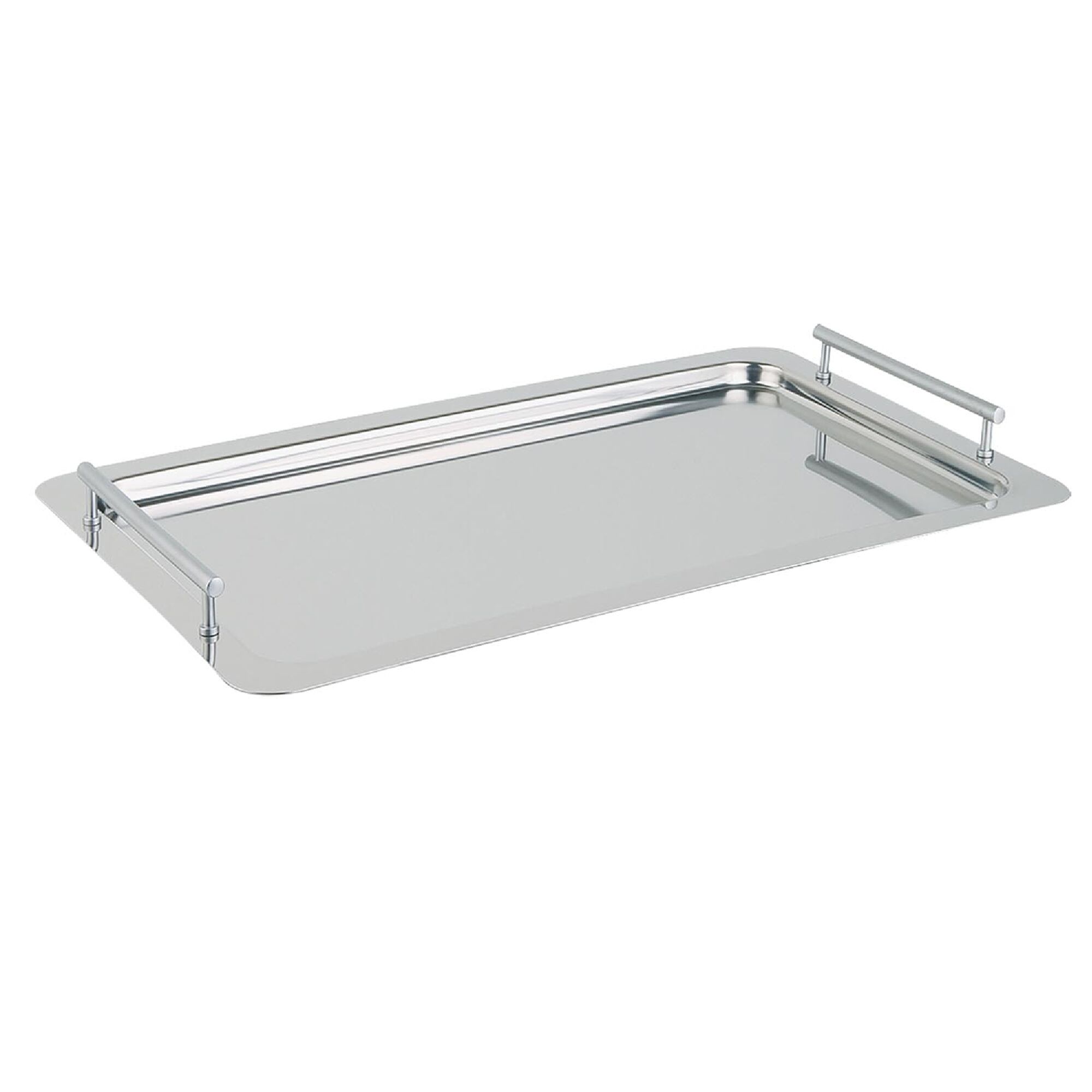(6 Stück) System Tablett - Edelstahl - GN 1/1 - Höhe: 48mm - mit Griffen