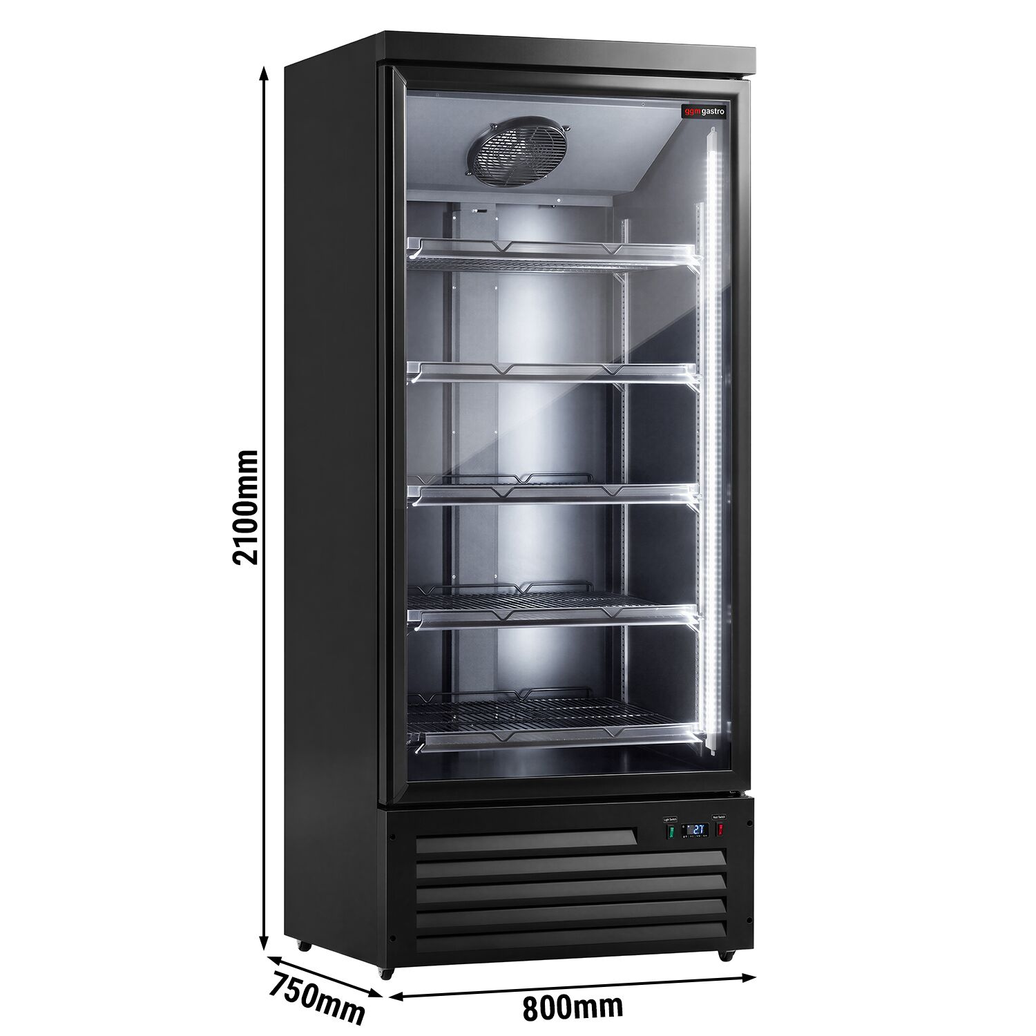 Beverage fridge - 800 litres - with 1 glass door
