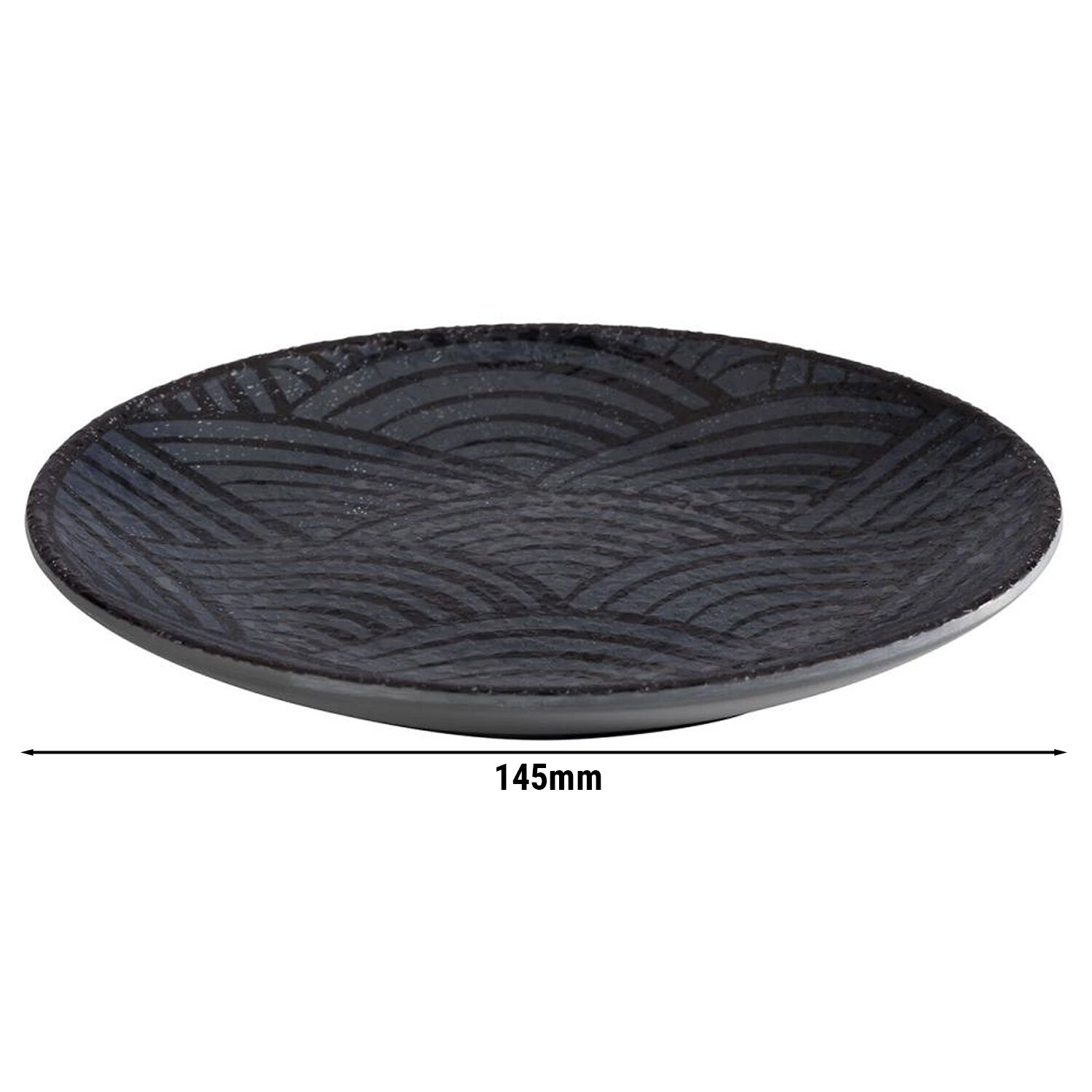(6 pièces) Assiettes - DARK WAVE - Mélamine - Ø 145 mm