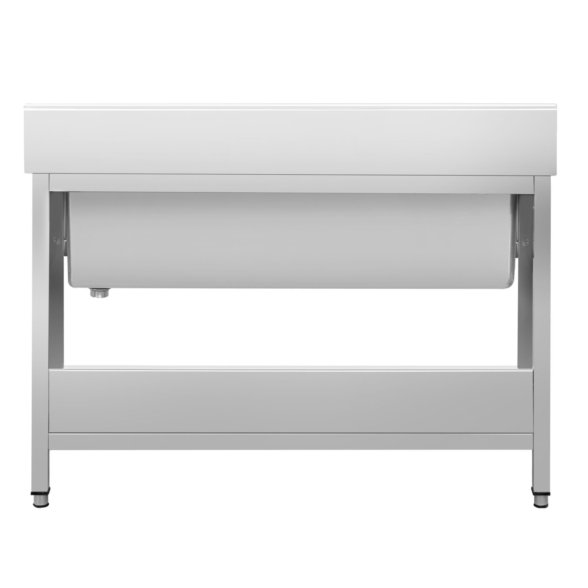 Plonge à marmites en inox PREMIUM - 1200x600mm - avec étagère basse & 1 bac