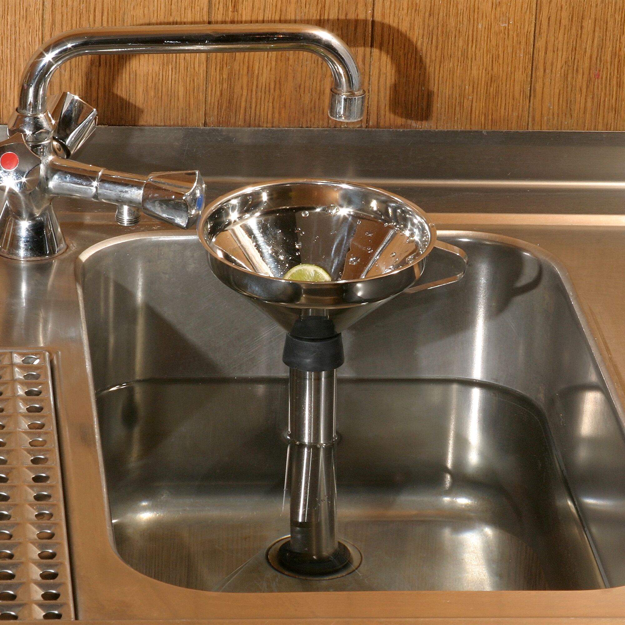 (6 pièces) FUCHS | DELFIN® Entonnoir à résidus avec tamis - Ø127mm - inox