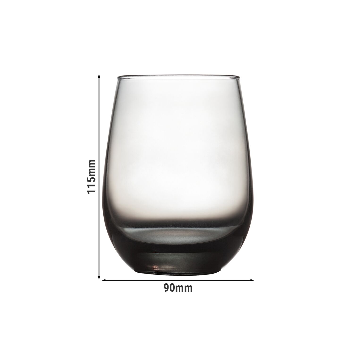(12 Stück) LIBBEY | STEMLESS - Weinglas - 451ml - Grau