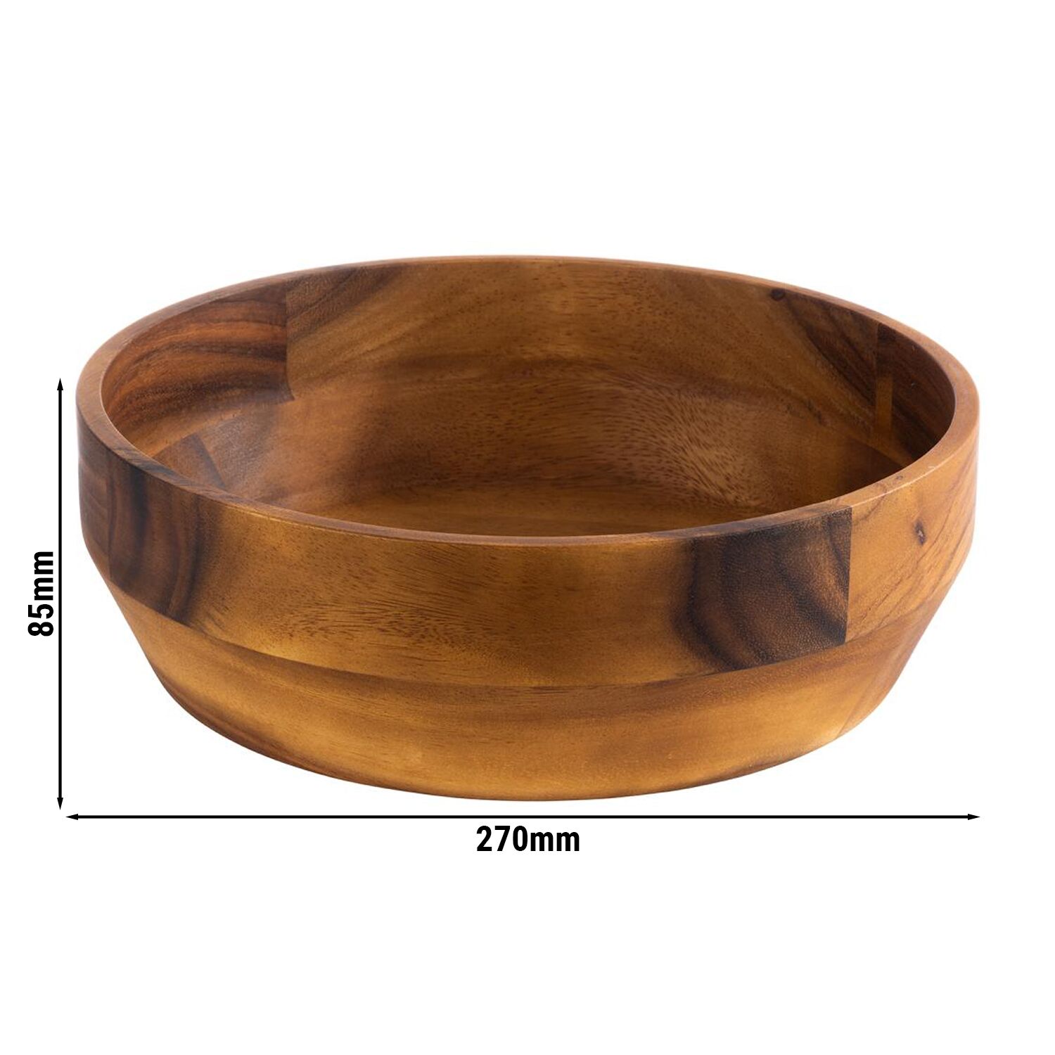 (6 pcs) Coupe - ACACIA - Bois d’acacia - 3L - Ø 270mm - Profondeur : 85mm - Brun