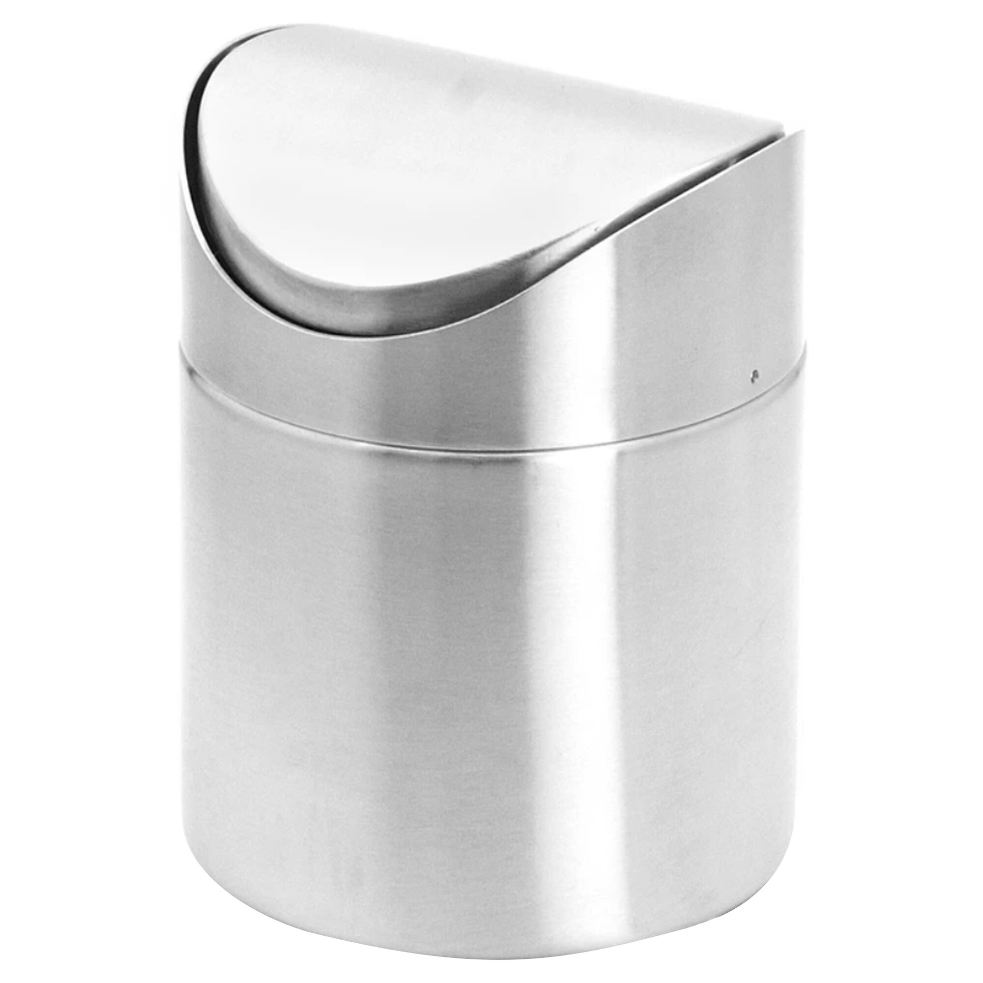 (6 pièces) Poubelle de table - inox - 0,7 litre