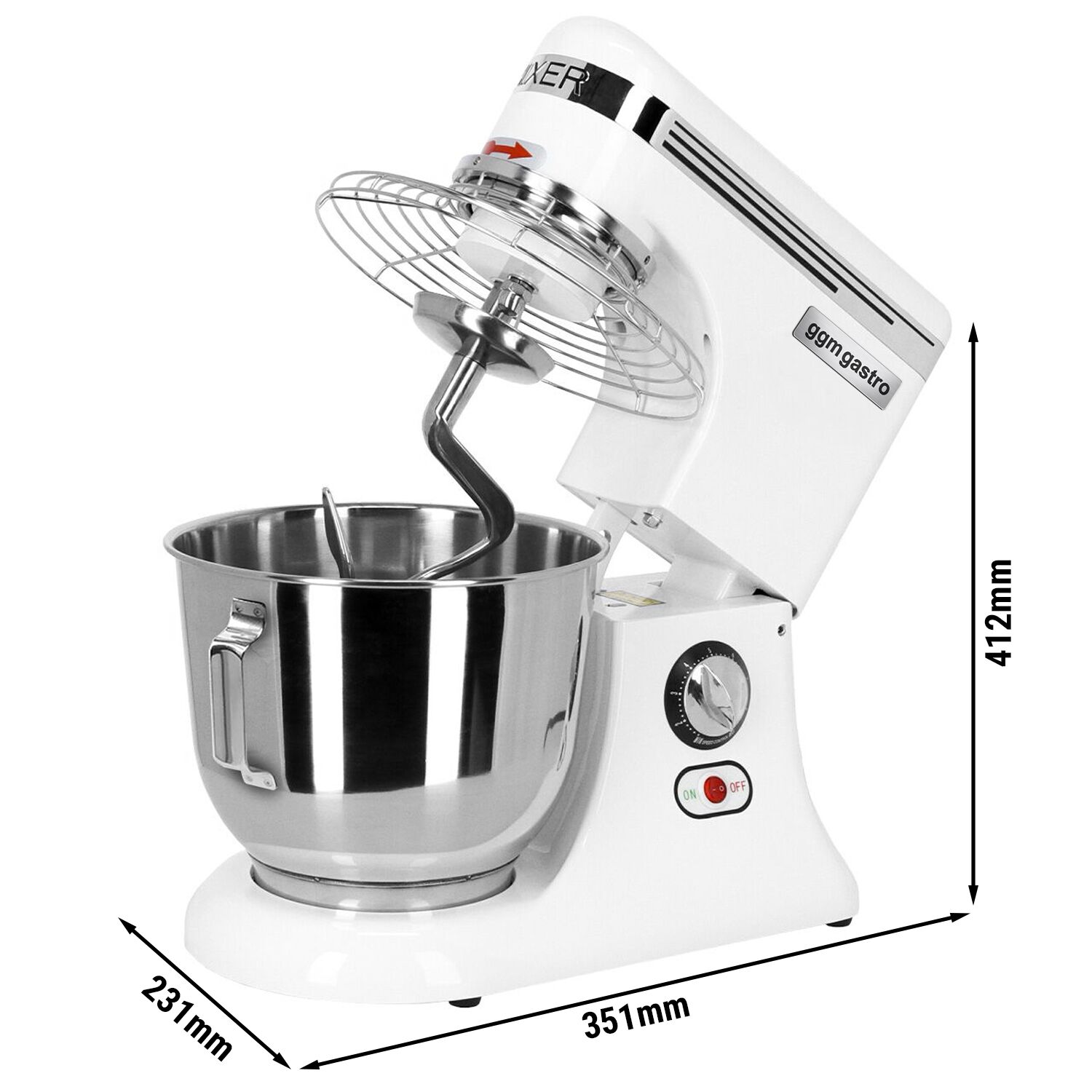 Batteur-mélangeur planétaire professionnel - 5L - 330W - incl. 3 outils