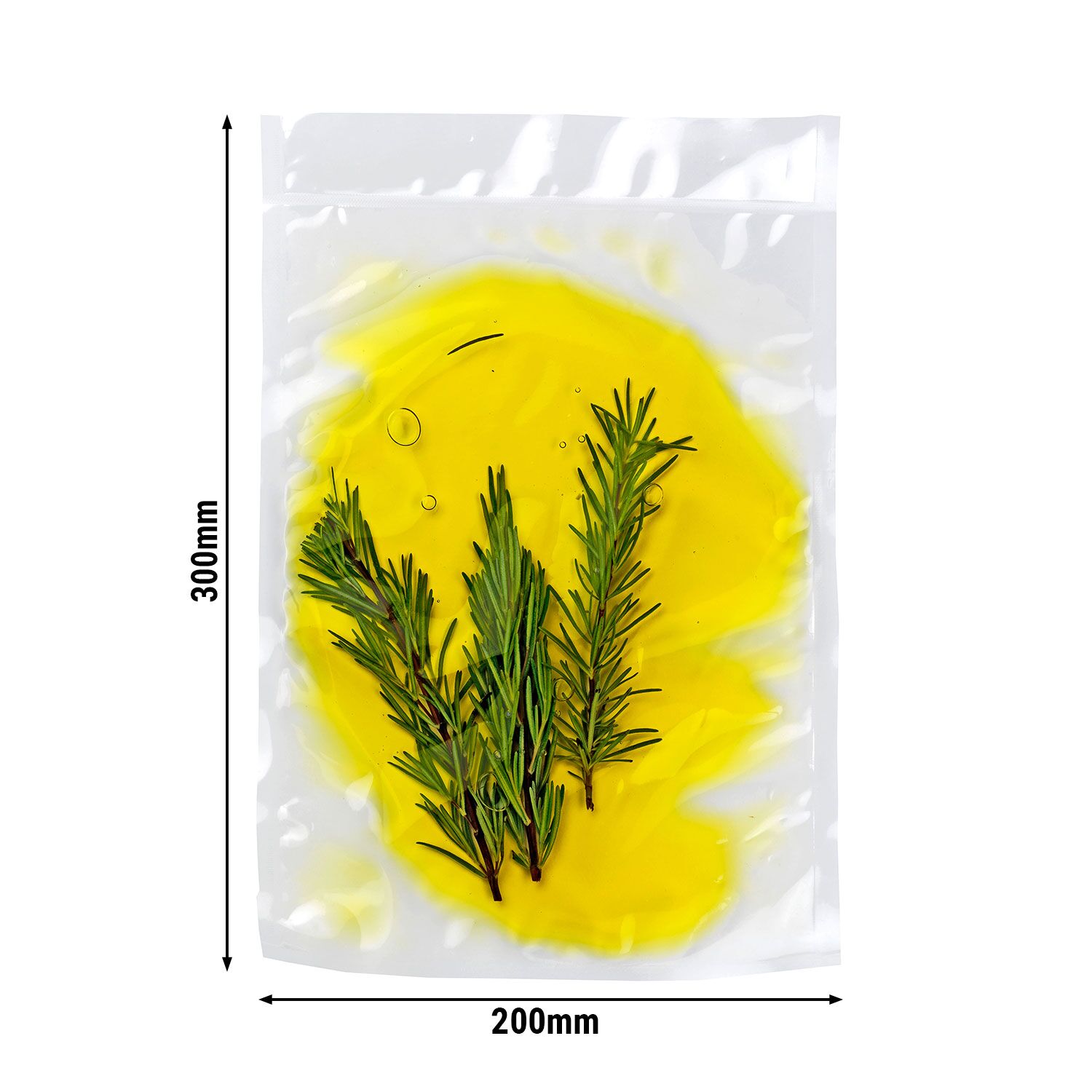 (1000 pcs) Sacs sous vide recyclables - Lisses - 80µm - Transparent - 200x300mm
