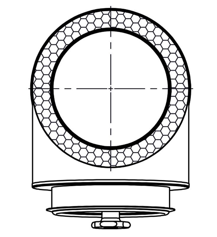 Straight Flue Pipe - in Stainless Steel - Length: 0.376 m - for Outer Pipe Ø 250 mm - Ø 200 mm