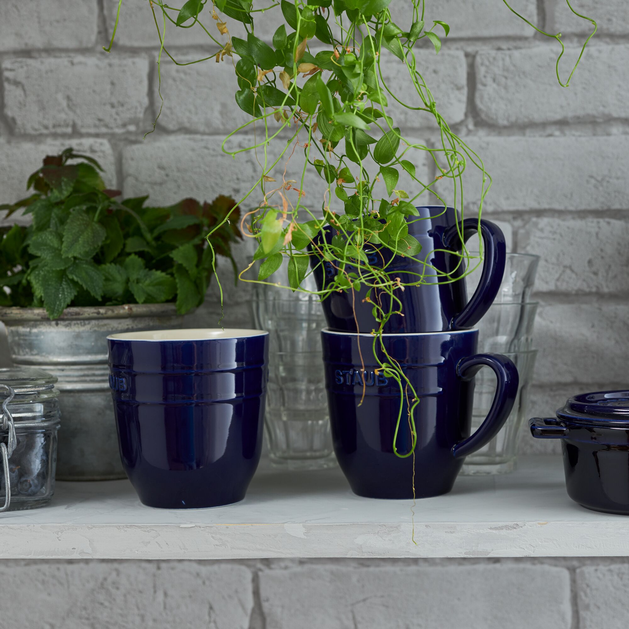 STAUB| Ceramic Mug – Dark Blue - 0.35 L - Enamelled - Ergonomic Handle