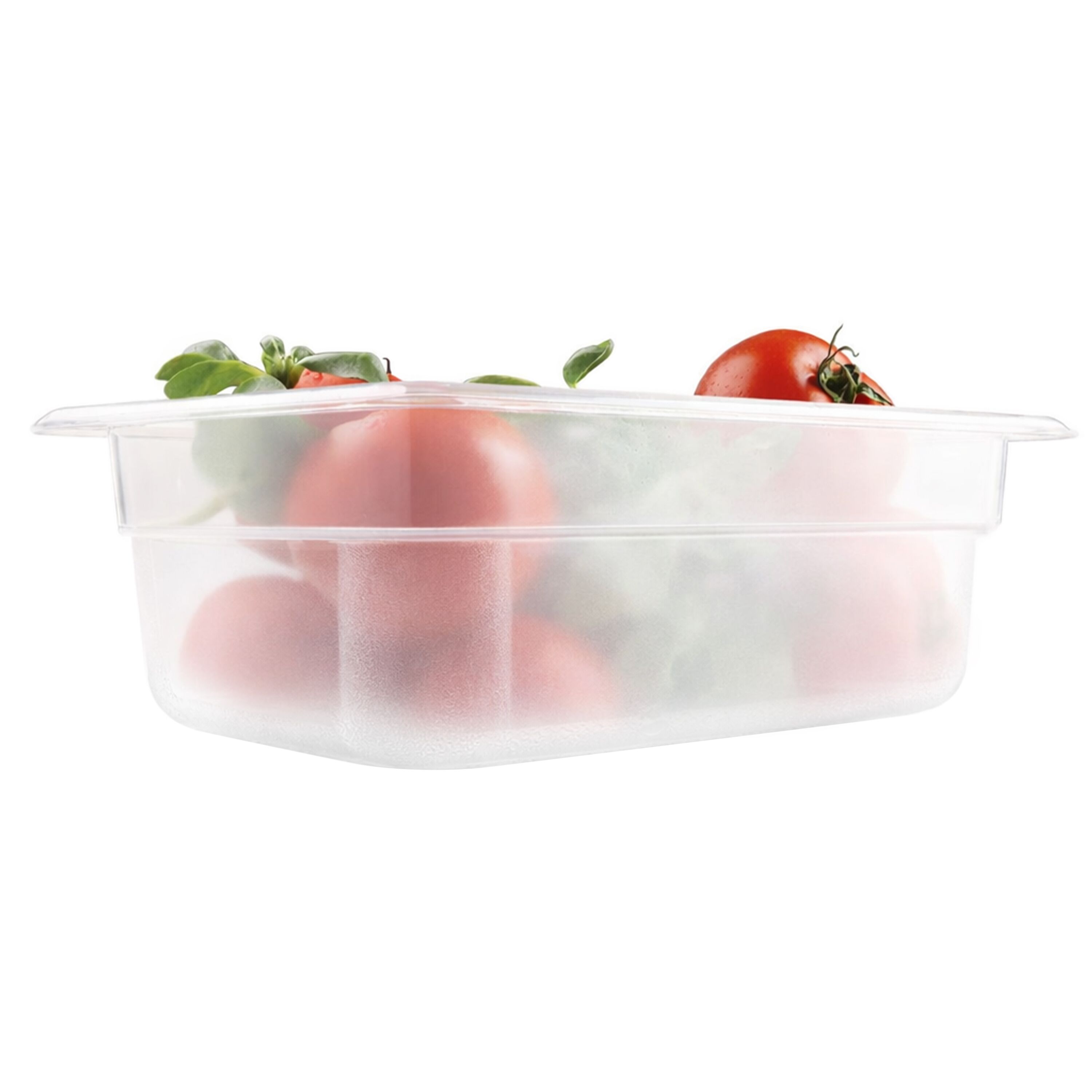 (6 pièces) Bac en Polypropylène - GN 1/4 - Translucide - 1,7 L - Hauteur : 65 mm