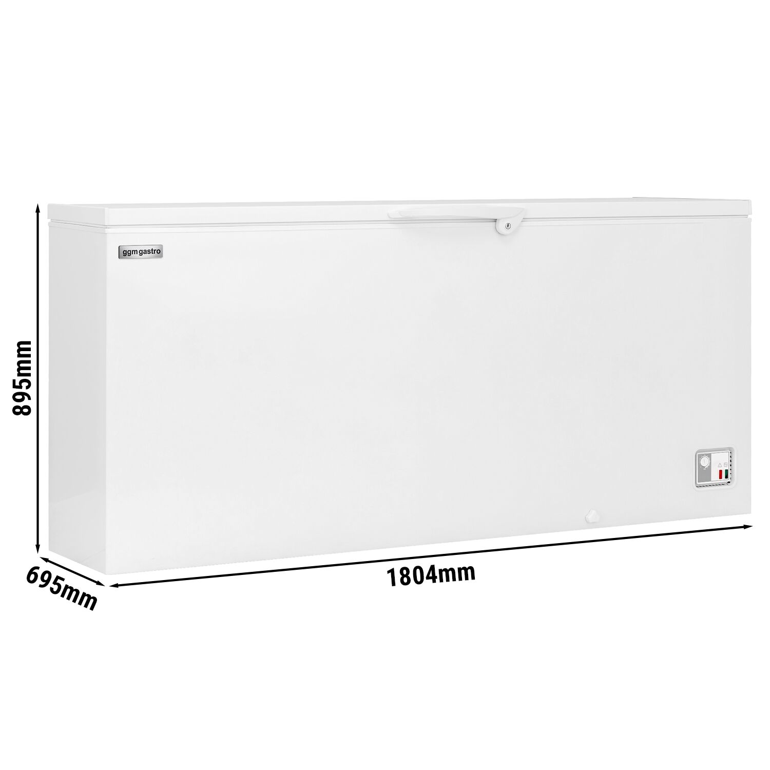 Congélateur coffre - 1800 mm - 534 litres - couvercle en plastique - incl. cloison de séparation