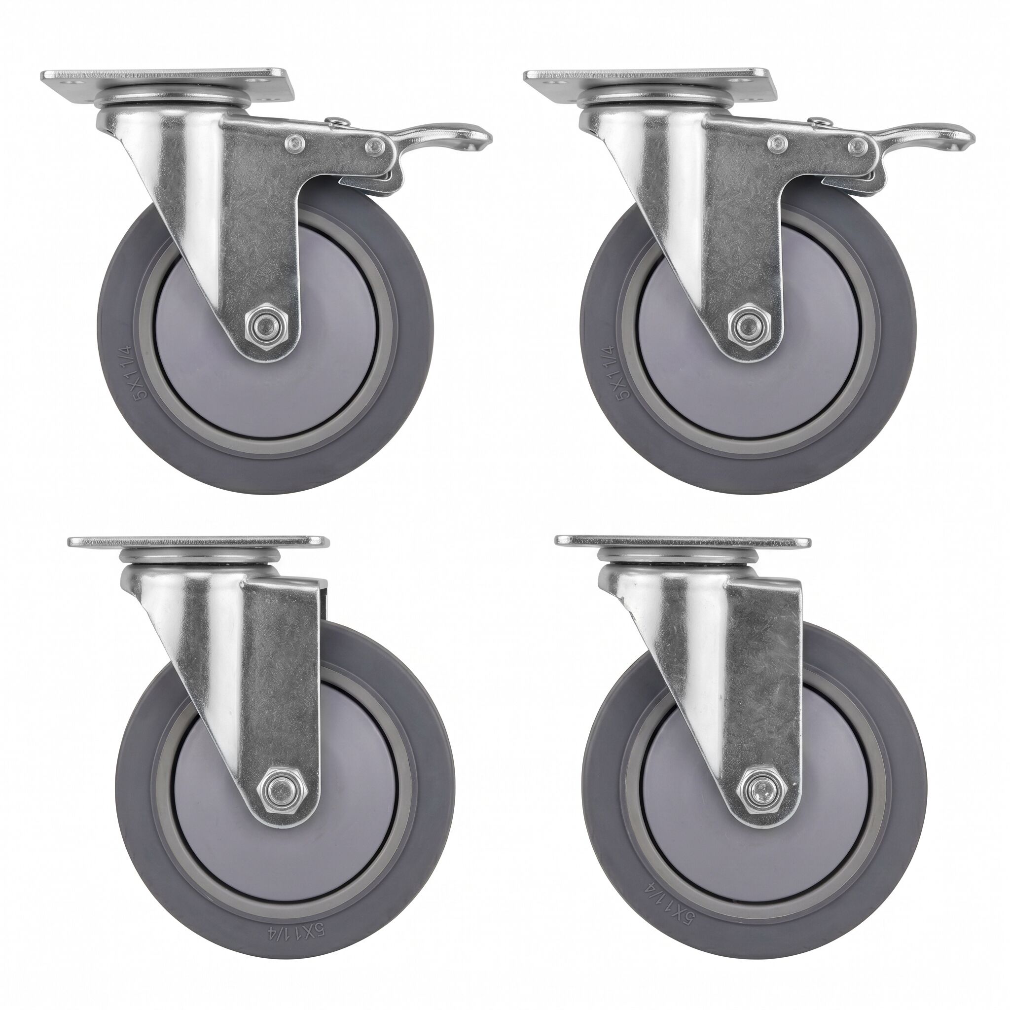 Kit de 4 roulettes - 160x89mm