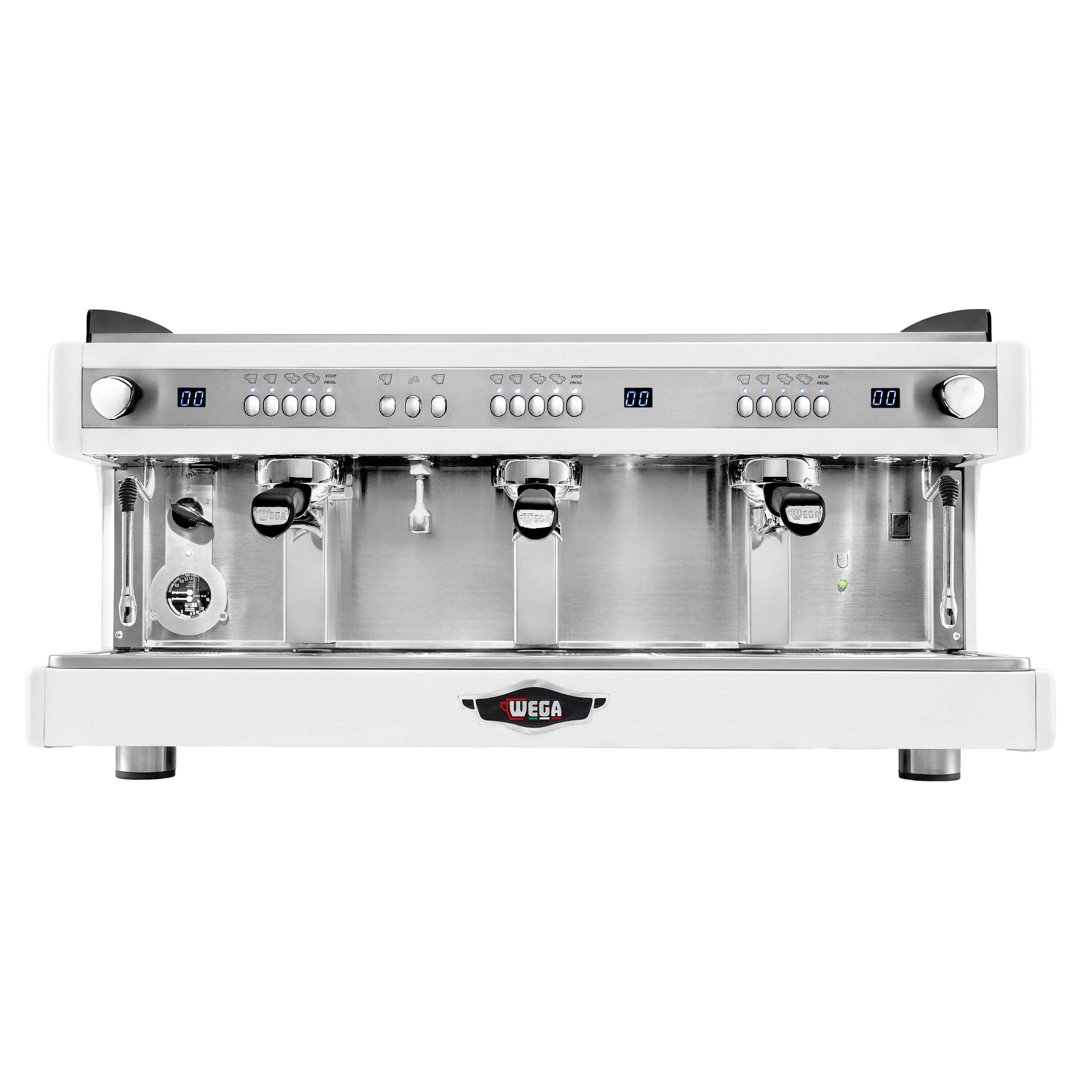 WEGA | Airy - Siebträgermaschine - 3 Gruppig - 5,6 kW - mit Shot Counter - Weiß