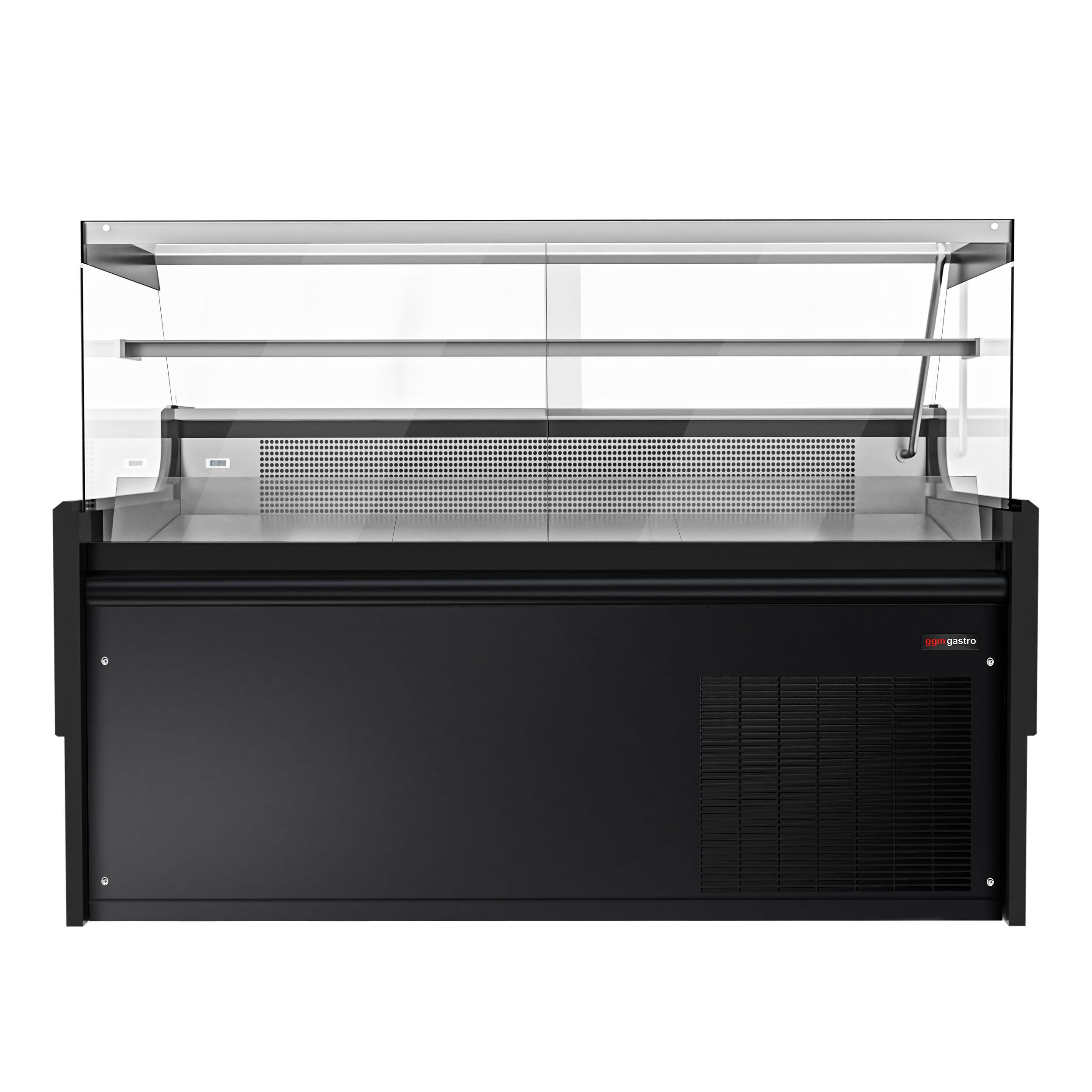 Comptoir vitrine réfrigérée - 1880x975mm - +2/+8°C - 175L - Façade noire - Vitre droite