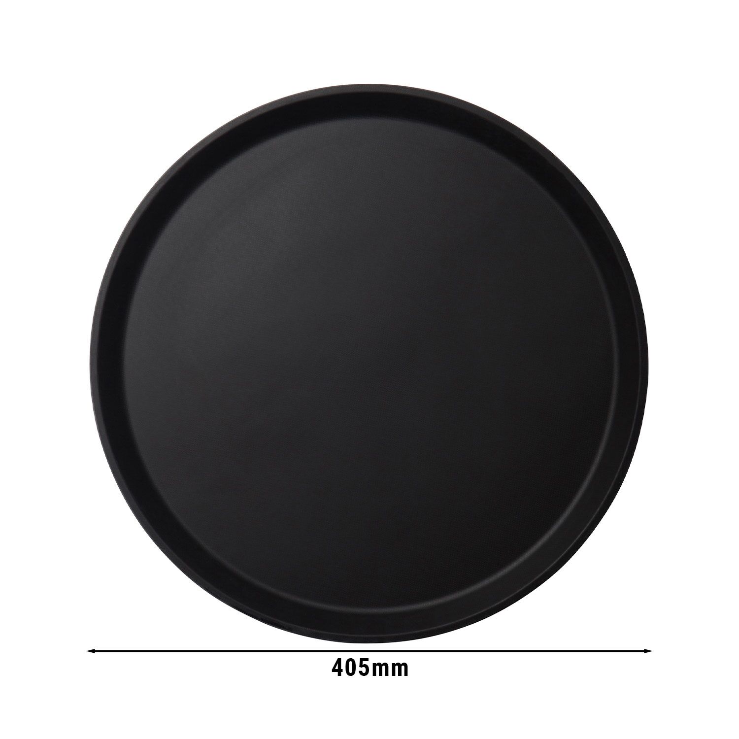 (12 pièces) CAMBRO | CAMTREAD® - Plateau en fibre de verre - rond - ø 405 mm - haut profil - Noir