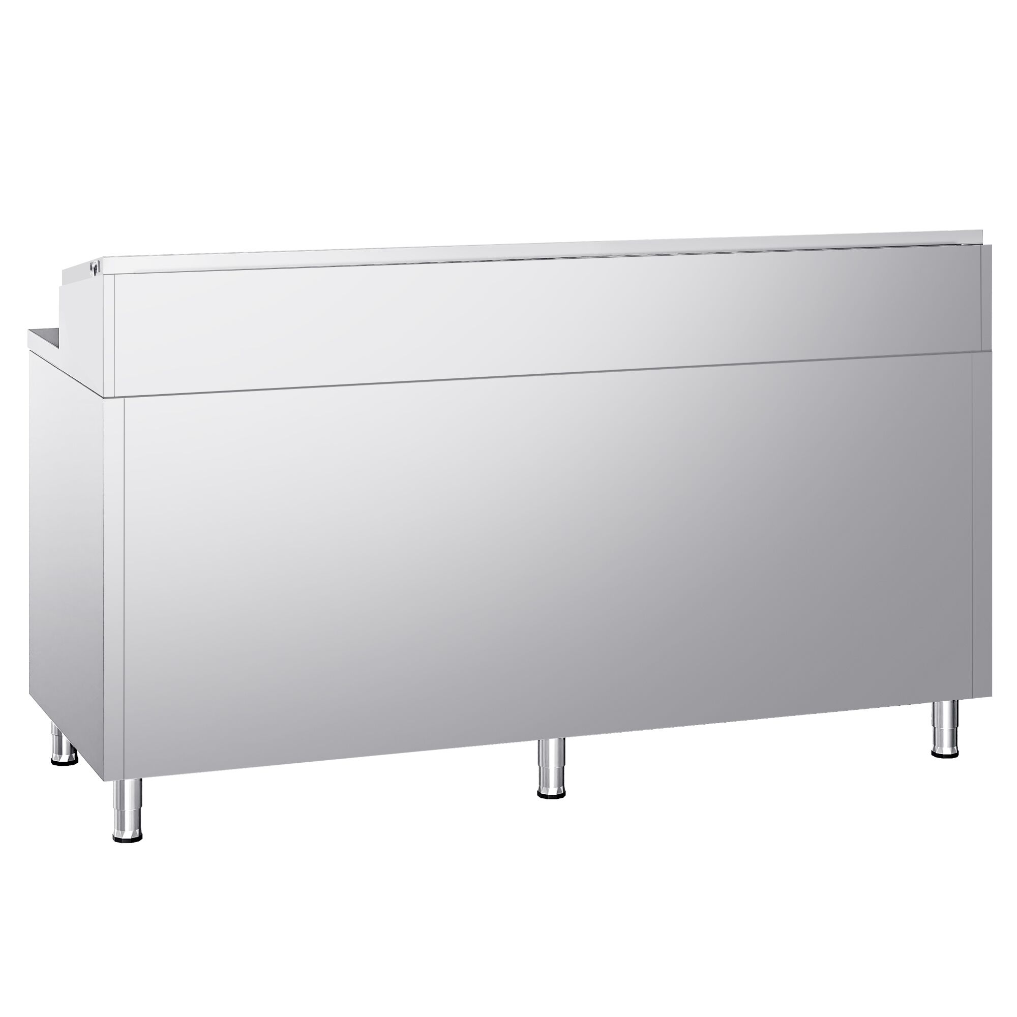 Table réfrigérée de préparation - 1960x600 mm - avec 3 portes - superstructure inox 11x GN 1/4