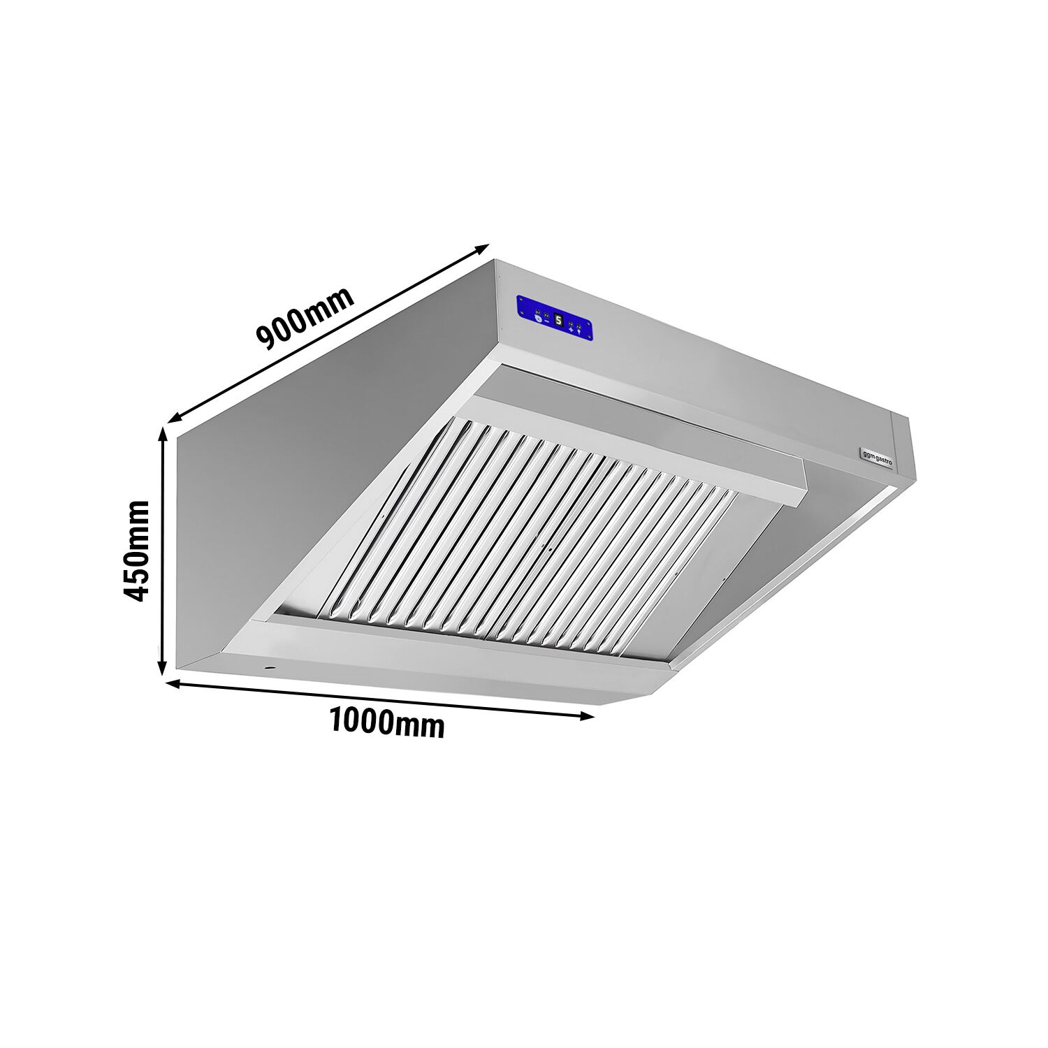Hotte murale avec moteur - 1000 mm - Régulateur, filtre et lampe