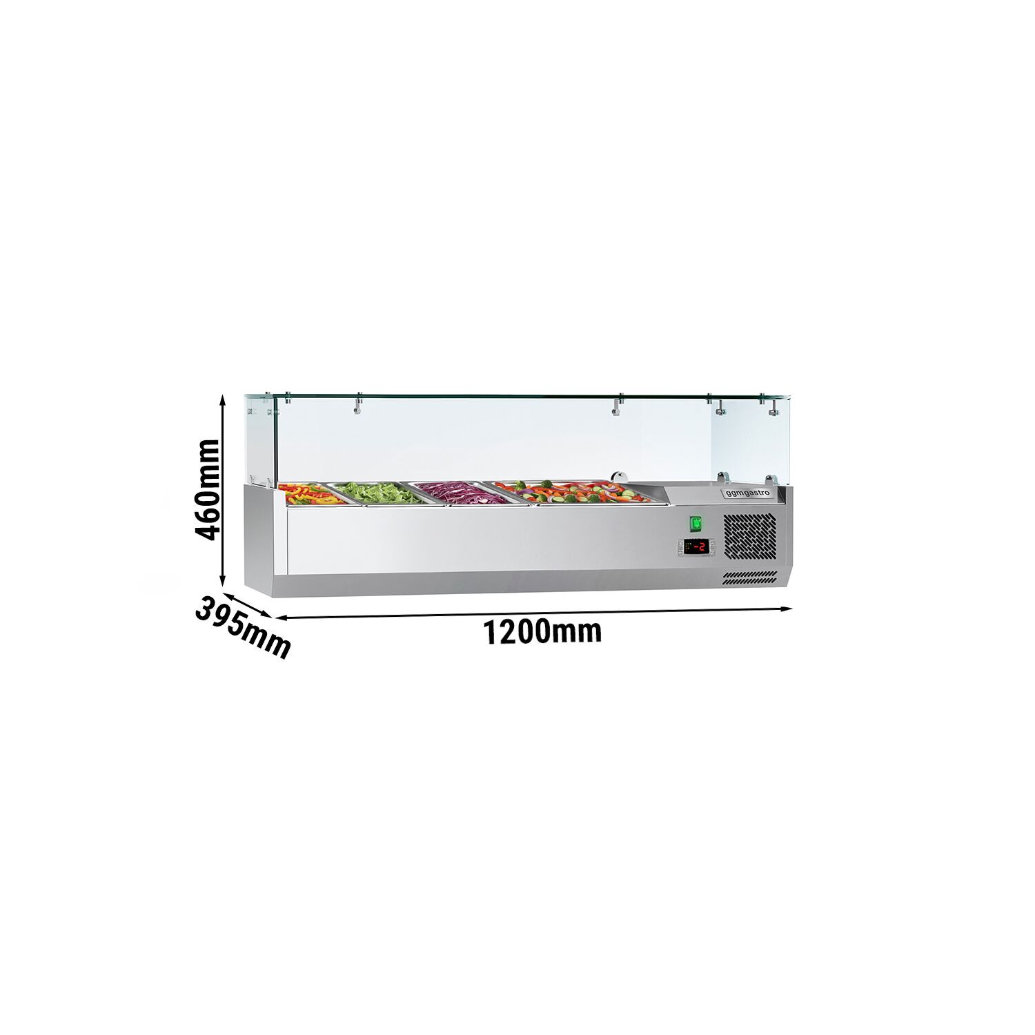 Vitrine Réfrigérée à Ingrédients ECO - 1200x395mm - 4x GN 1/3