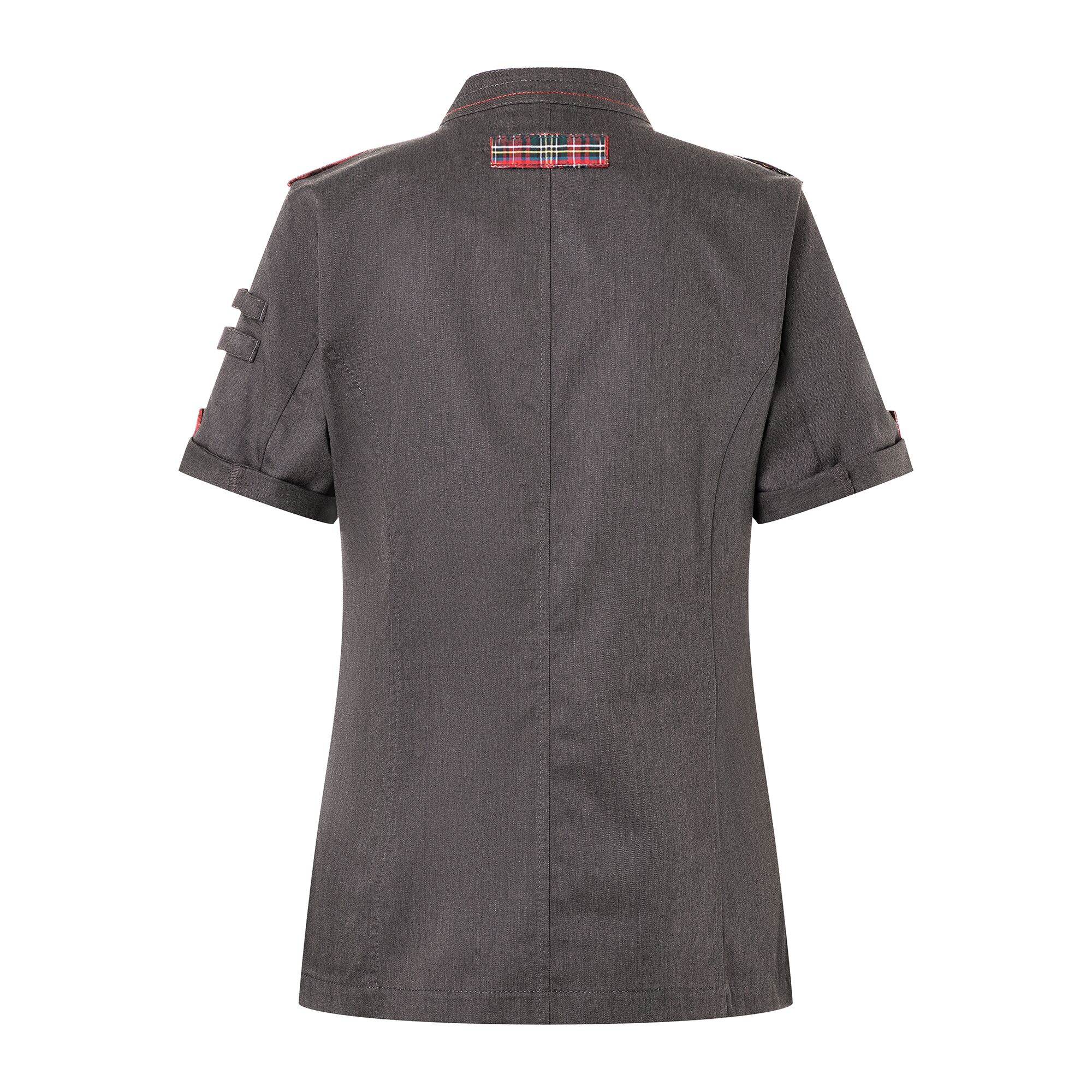 KARLOWSKY | Veste de cuisine à manches courtes pour femmes - Style denim ROCK CHEF®-Stage2 - Taille : 48