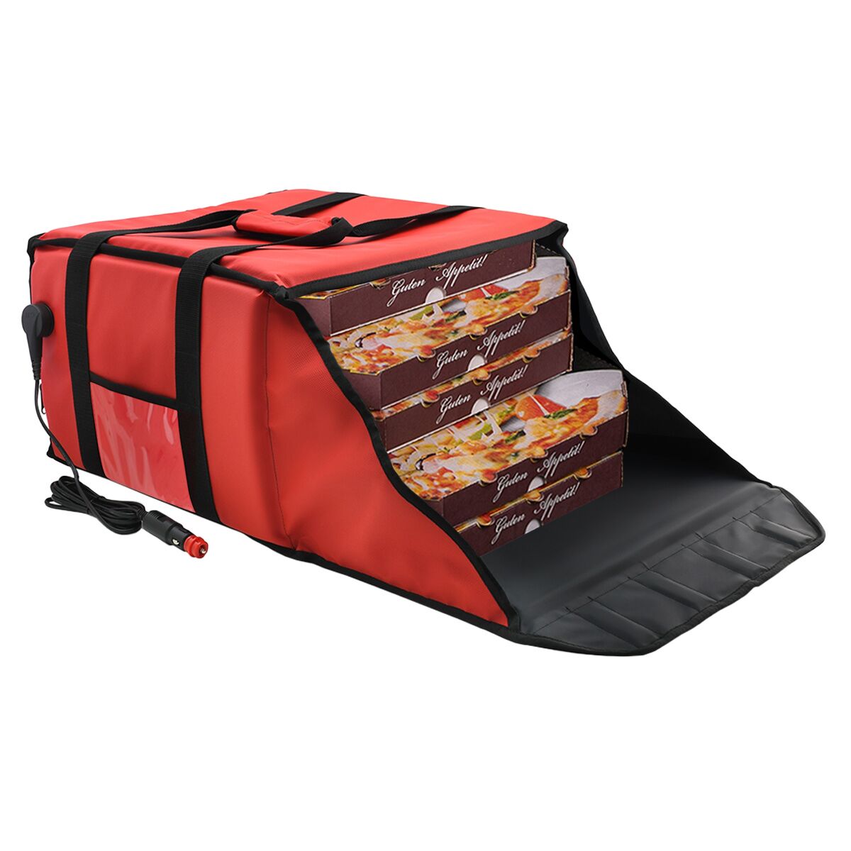 WarmBag / Pizzabag PRO - Beheizte Liefertasche - für 4 Pizzakartons 35x35cm - Rot