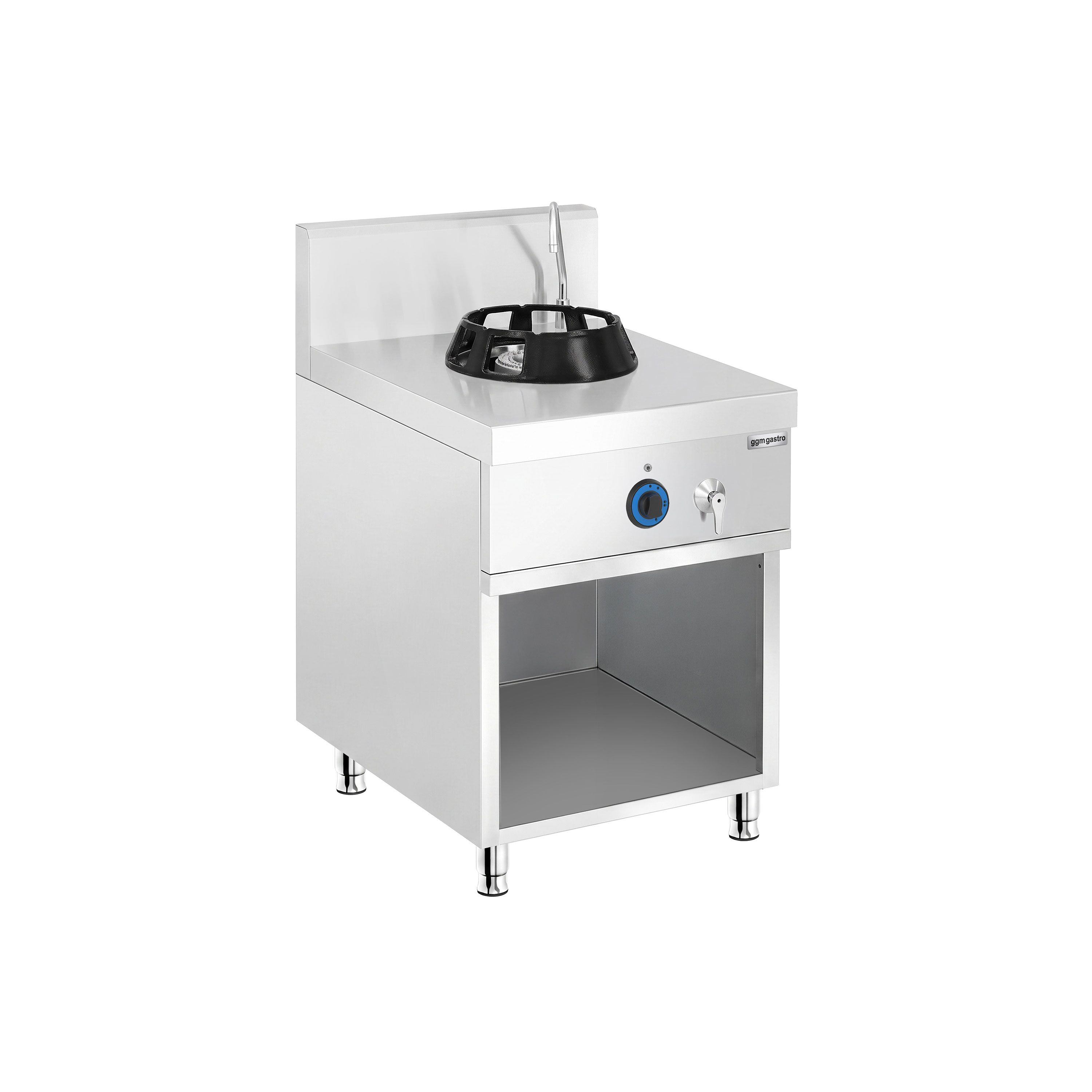 Gas woktafel - 14 kW - 1 brander - incl. 1 kraan
