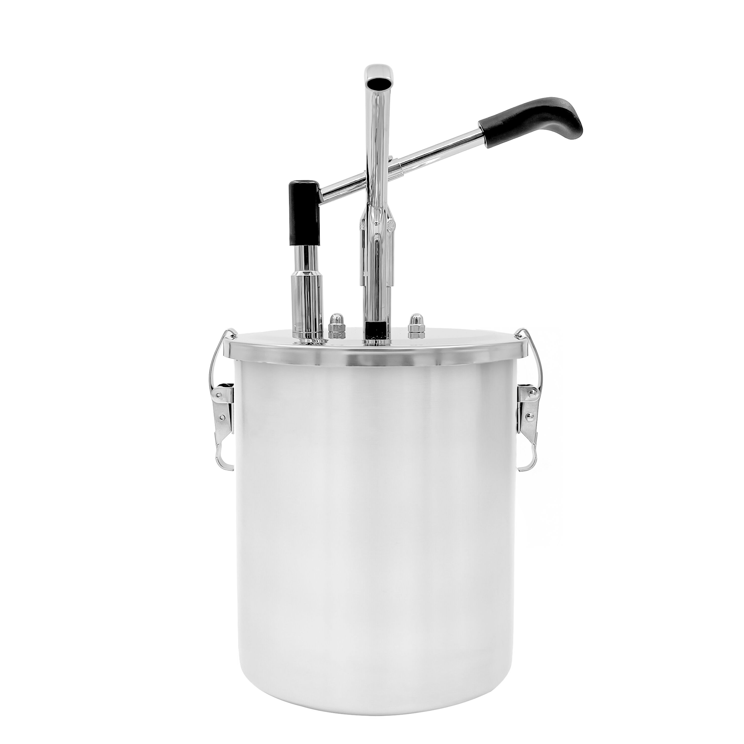 Distributeur de sauce - à levier - dosage réglable - acier inoxydable - 188x420mm - avec cuve - 6L