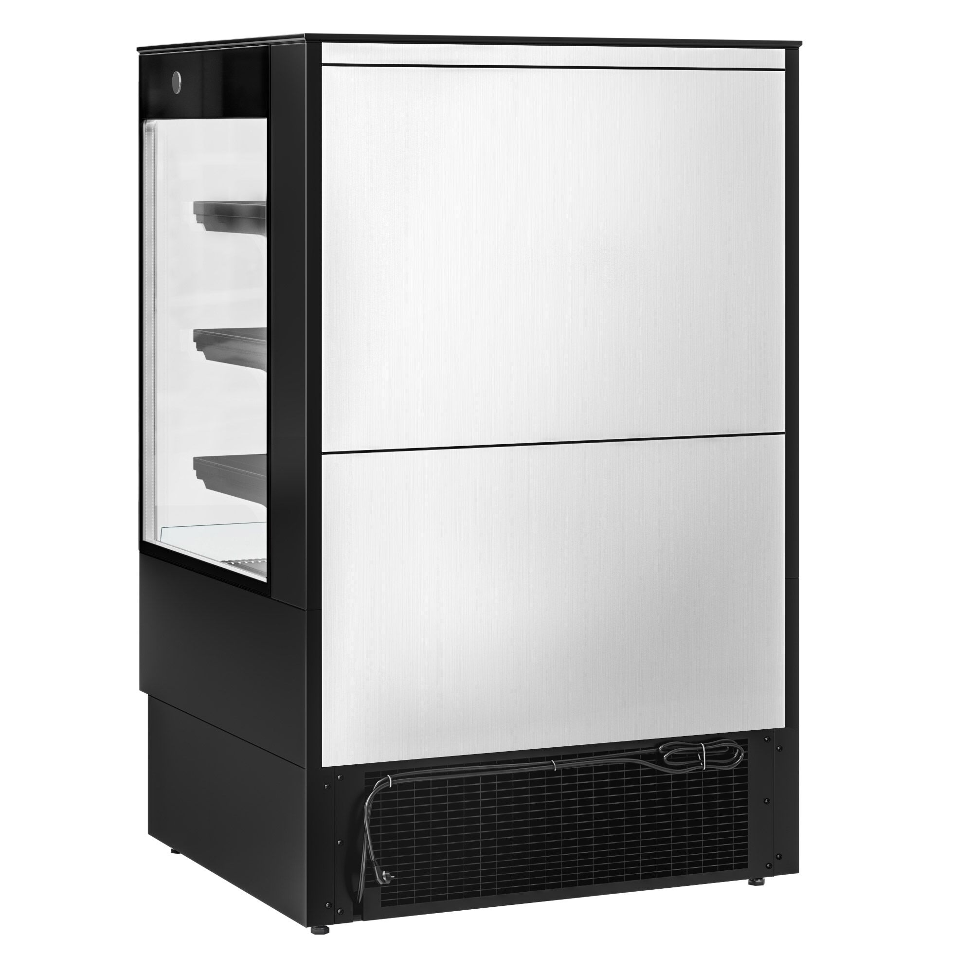 Vitrine murale réfrigérée - Libre-service - 900mm - 287L - avec 3 étagères - arrière fermé - Noir