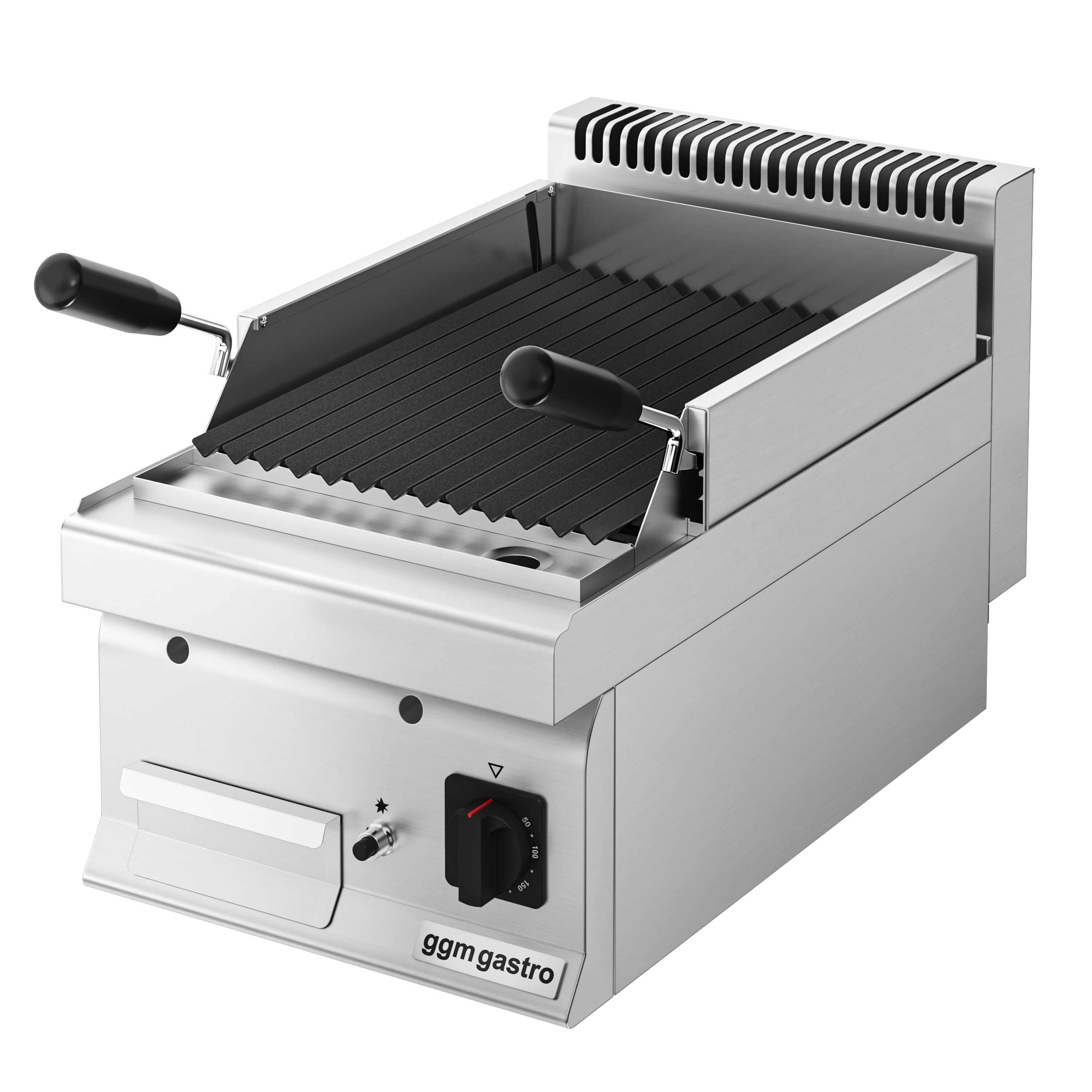 Grill à pierre de lave à gaz – 7 kW – grille inclinable