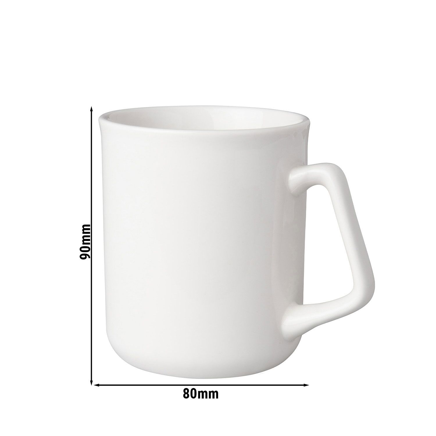 (6 pcs) Budgetline - Tasse à café - 250ml - Blanc