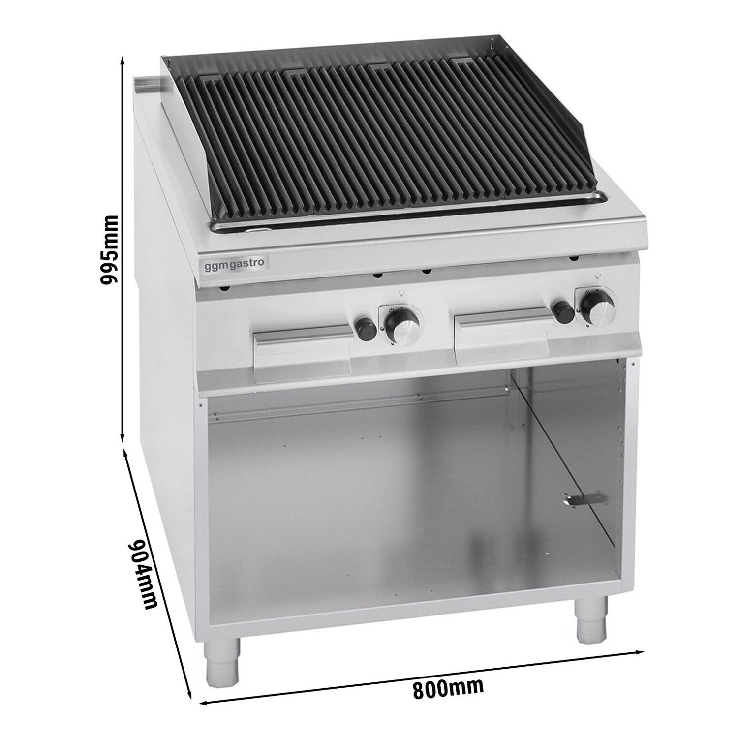 Gas Lavasteingrill - 18 kW - Gusseisenrost