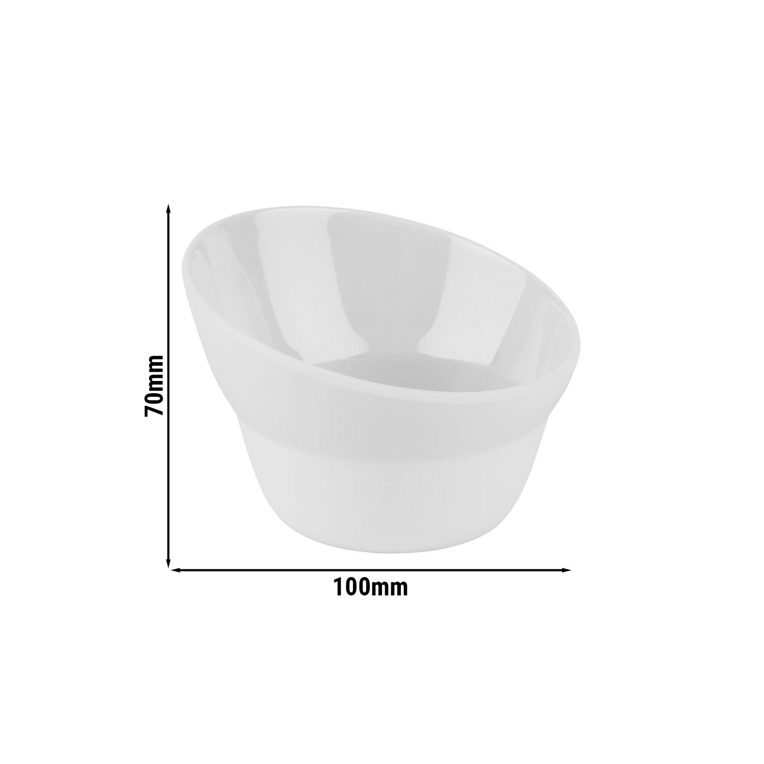 (6 pcs) Coupe - CASUAL - Mélamine - 130ml - Ø 100mm - Profondeur : 70mm - Blanc