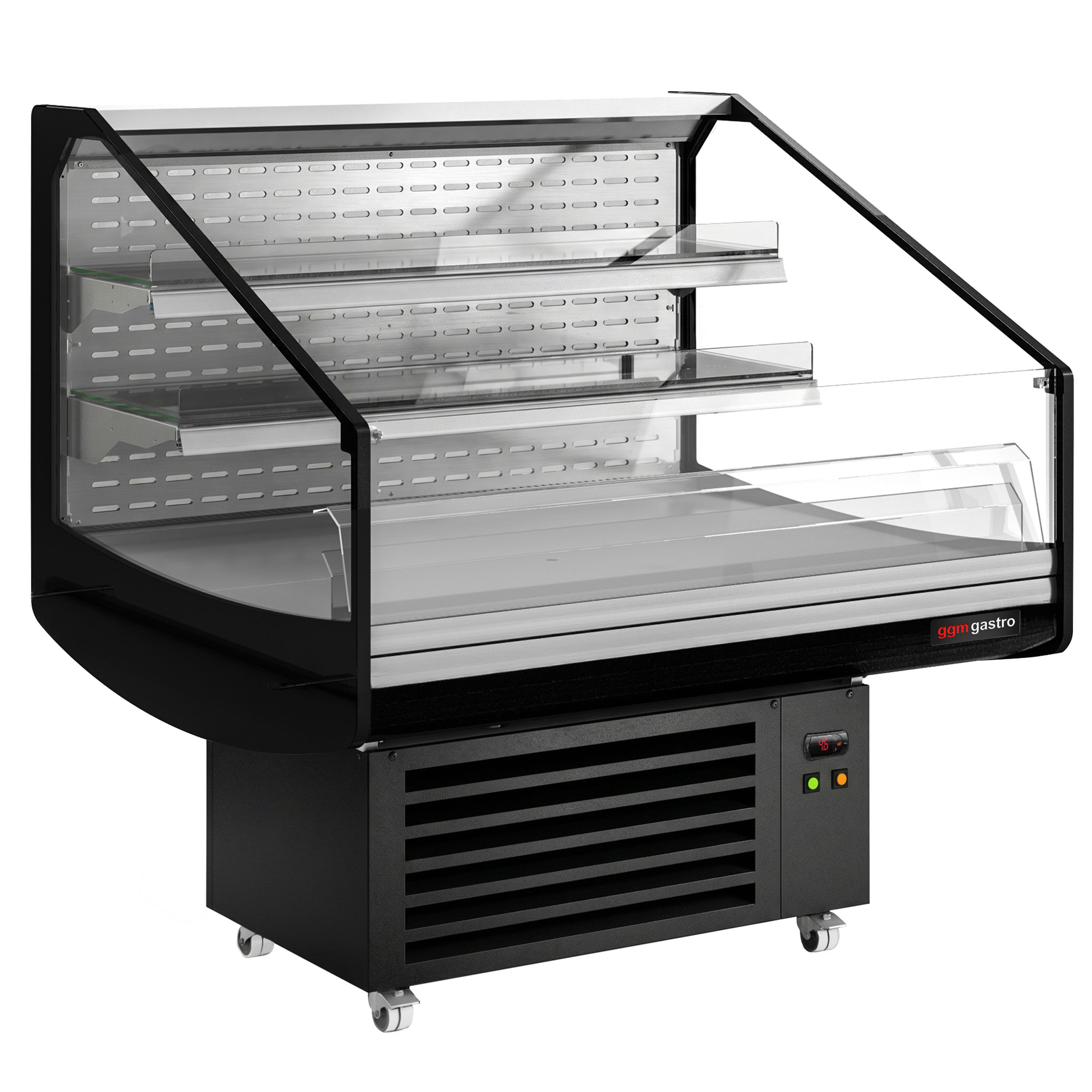 Commercial Island Chiller - 1250x1058x1441mm - 230 Litres - 2 Shelves - Black