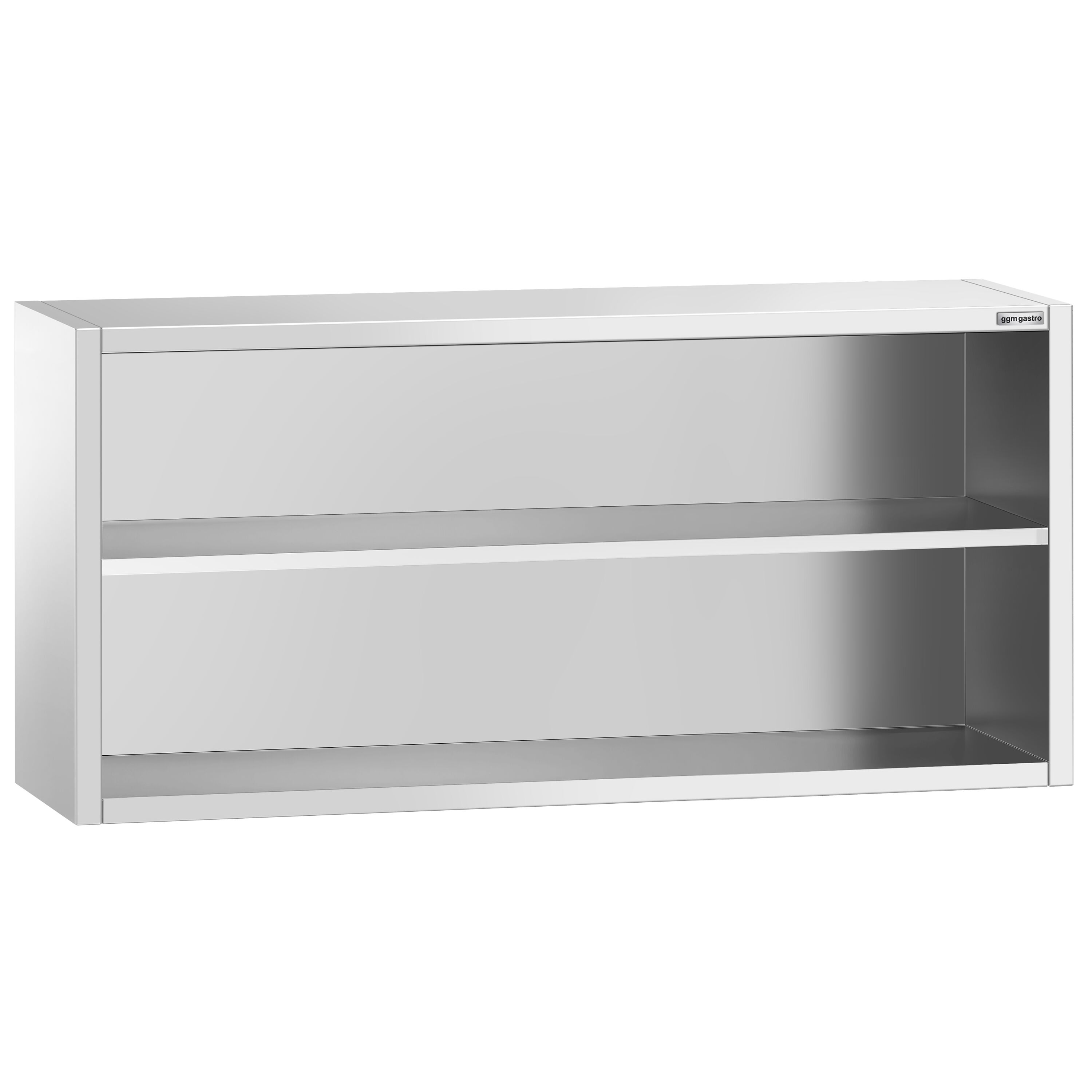 Armoire murale en acier inoxydable PREMIUM - 1800x400mm - sans portes (ouvert) - 800mm de haut