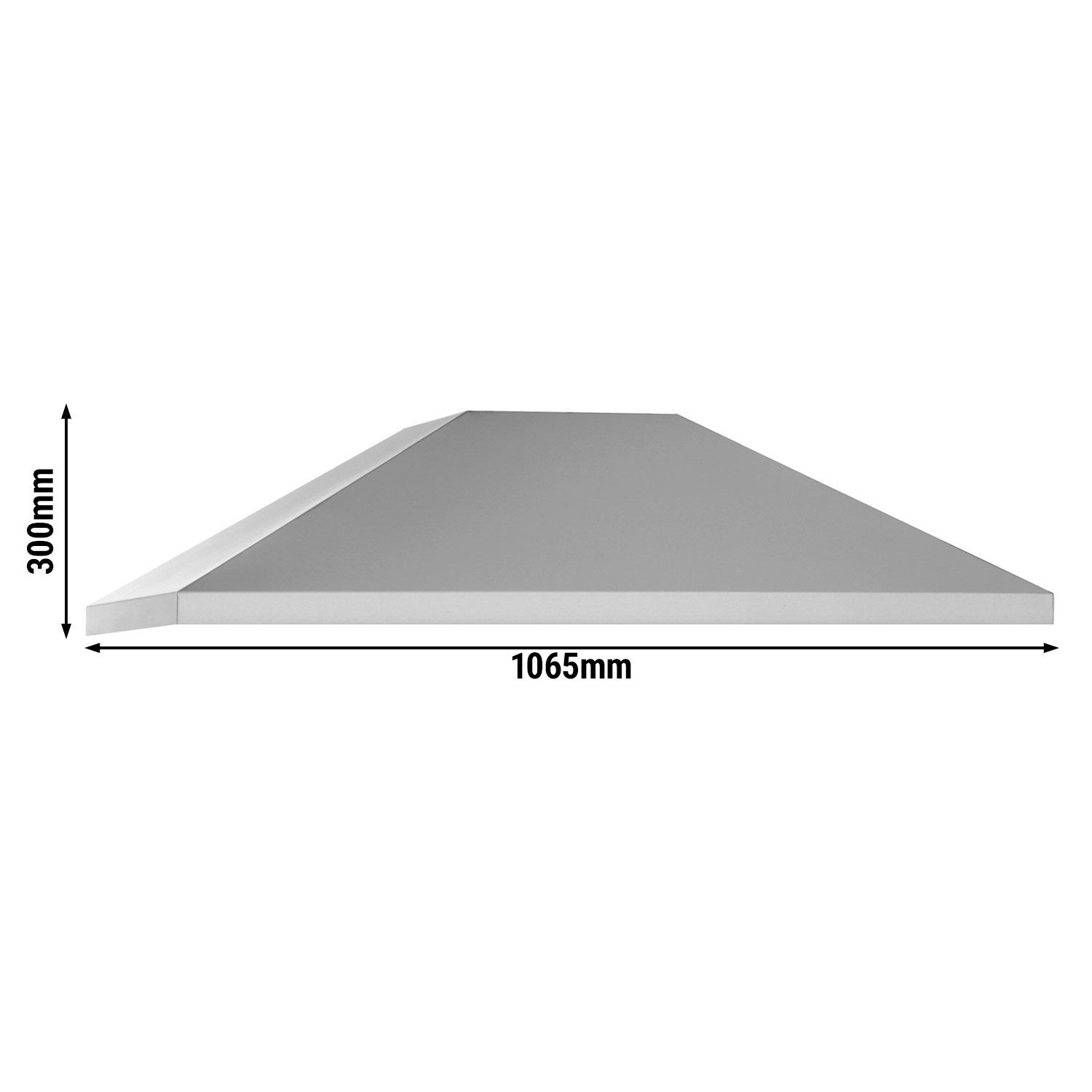 Afzuigkap - 1065x450x(H)300mm - RVS | zonder motor - voor kippengrills - passend voor GM-, EM- & HGEM-serie; niet voor GM1590F & GM1166F