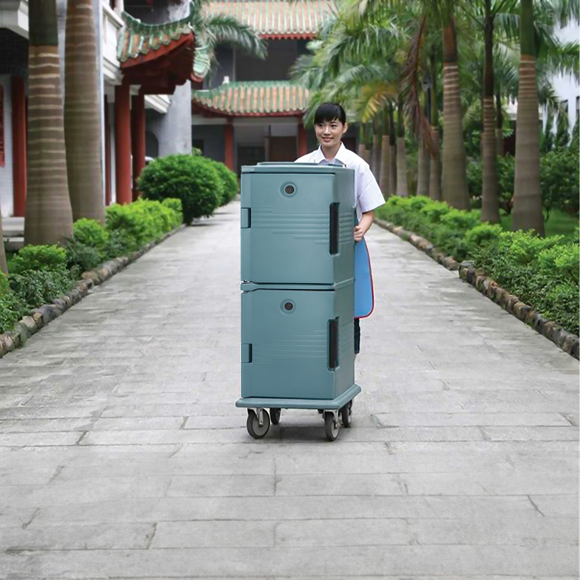 Cambro | ULTRA CAMCARTS® - Conteneurs thermiques pour 8x GN 1/1 - Bleu ardoise        