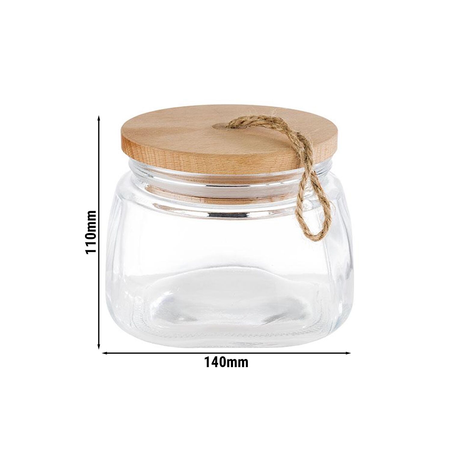 (6 pcs) Tumbler - WOODY - 1 Liter - Clear