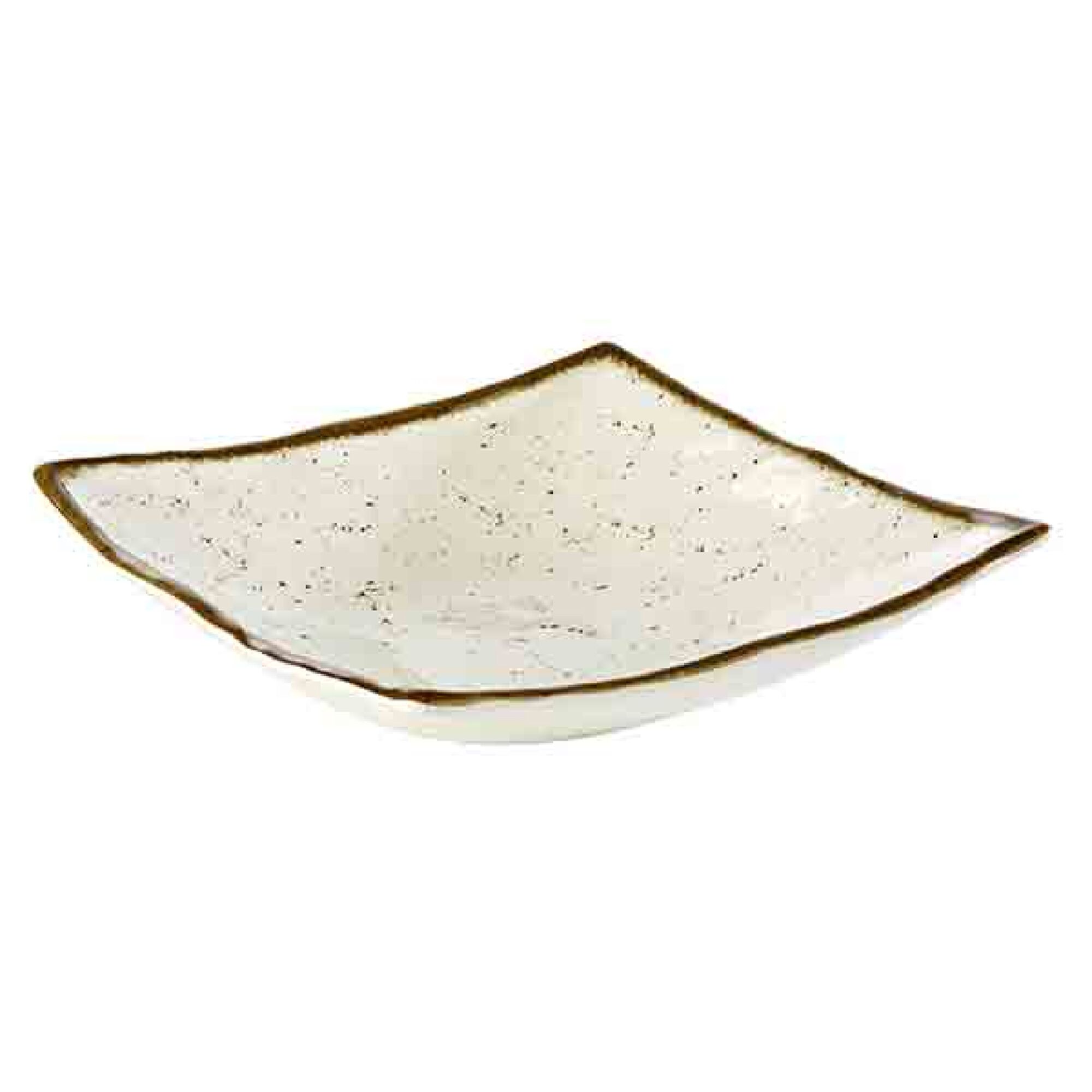 (6 pcs) Coupe - STONE ART - Mélamine - 1,1L - carré - 240x240mm - Profondeur : 65mm - Blanc/Brun