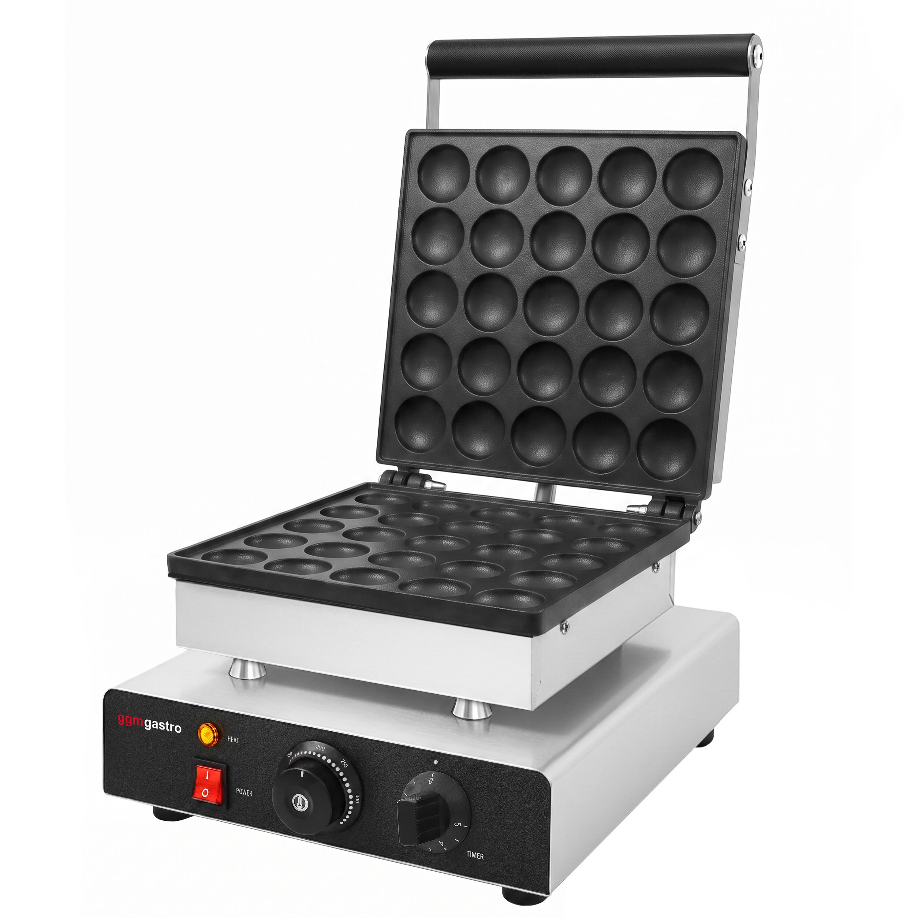 Waffle iron - Single - Manual - 1,75 kW - Shape: Pancake balls - Teflon-coated baking plates