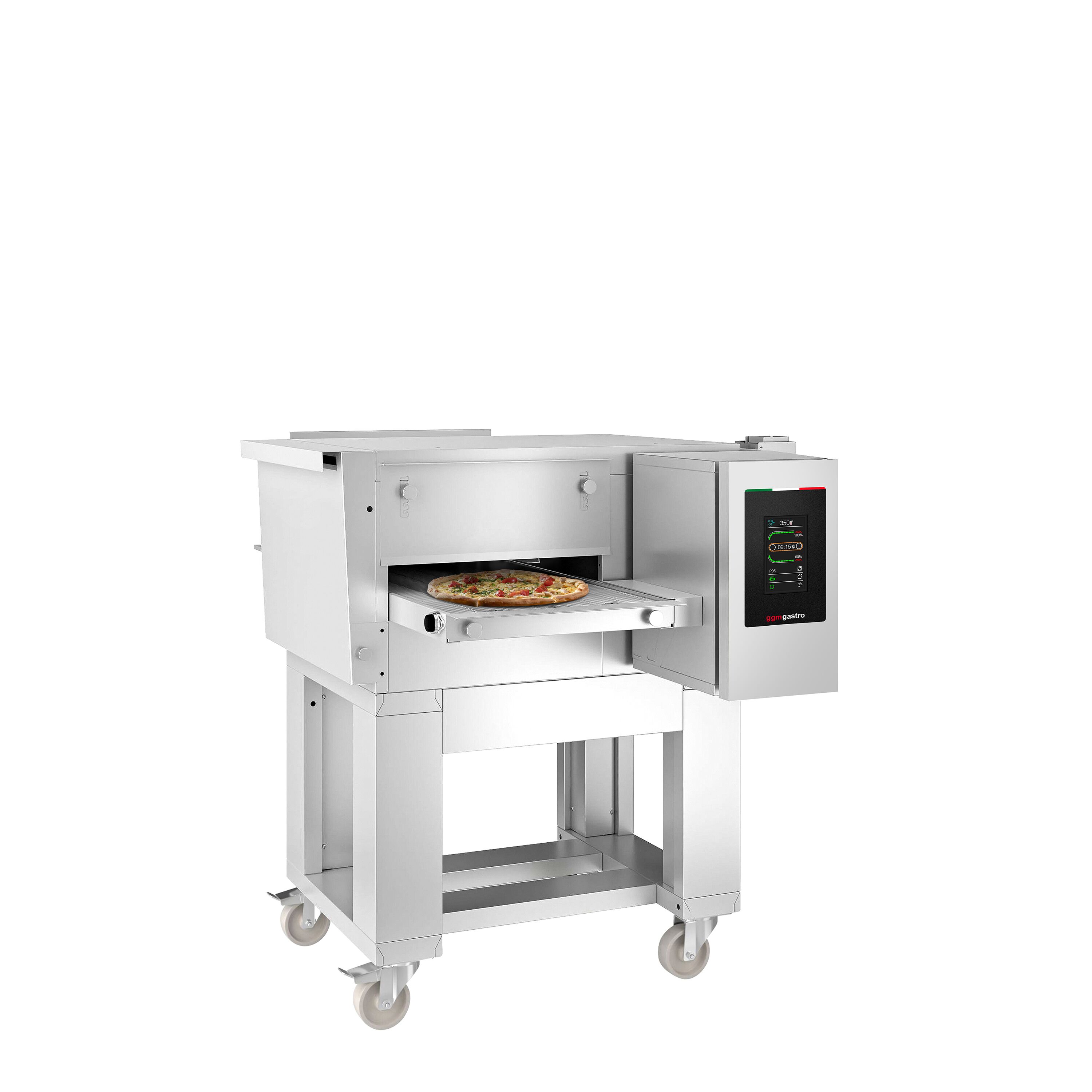Four à convoyeur à gaz - 1030 x 1300 mm - écran tactile - Largeur de bande : 400 mm - avec support inclus