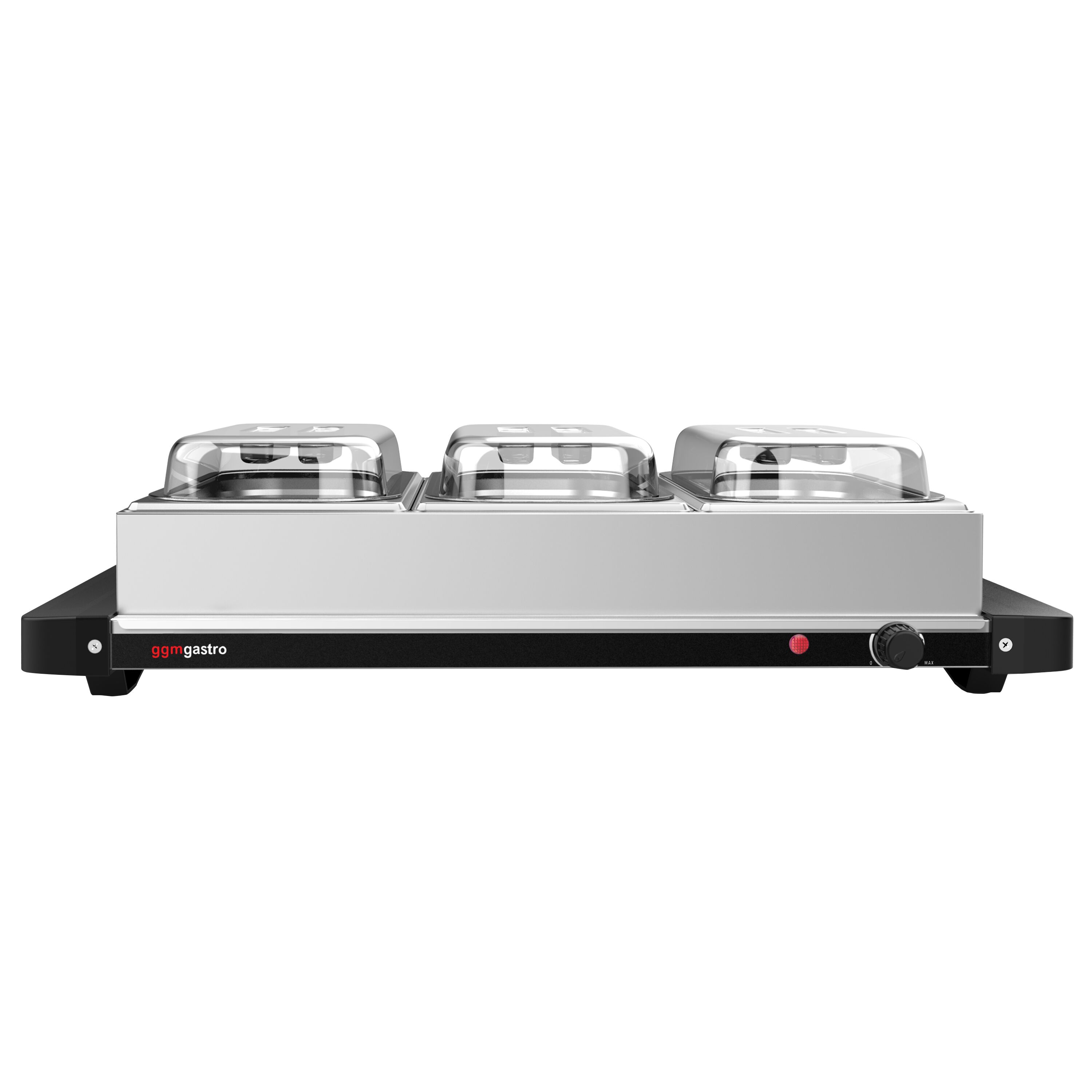 Plaque chauffante / Bain-marie infrarouge - incl. 3x bacs GN 1/3 & couvercles