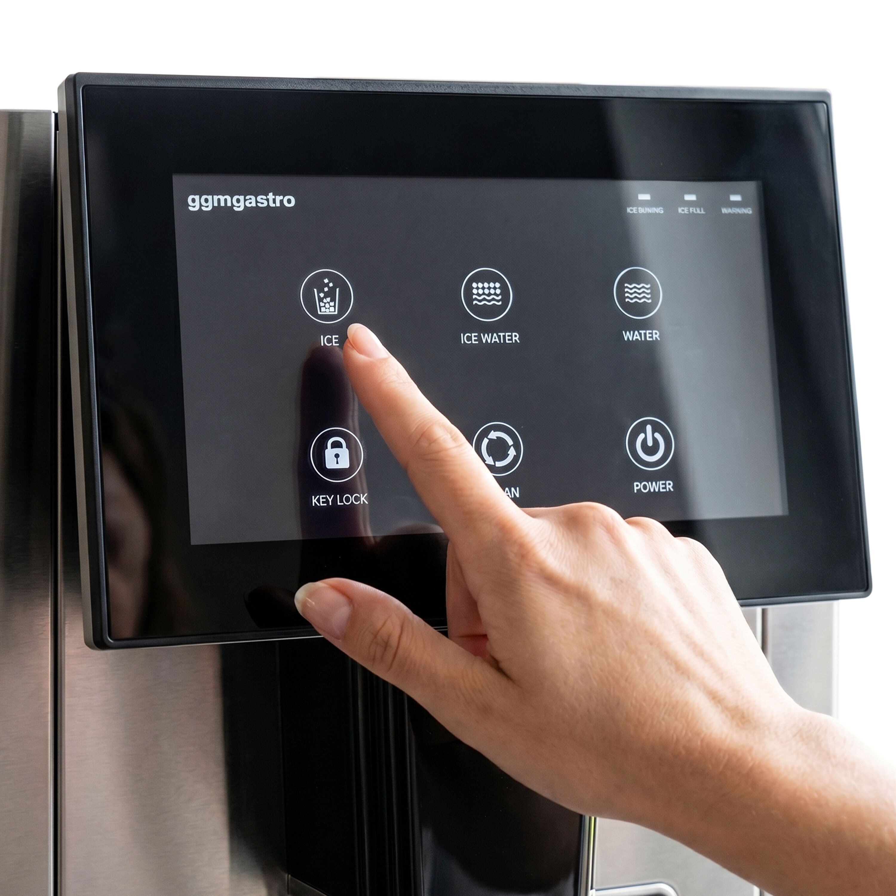Ice and water dispenser with integrated ice maker - 70 kg/24 h - Touch