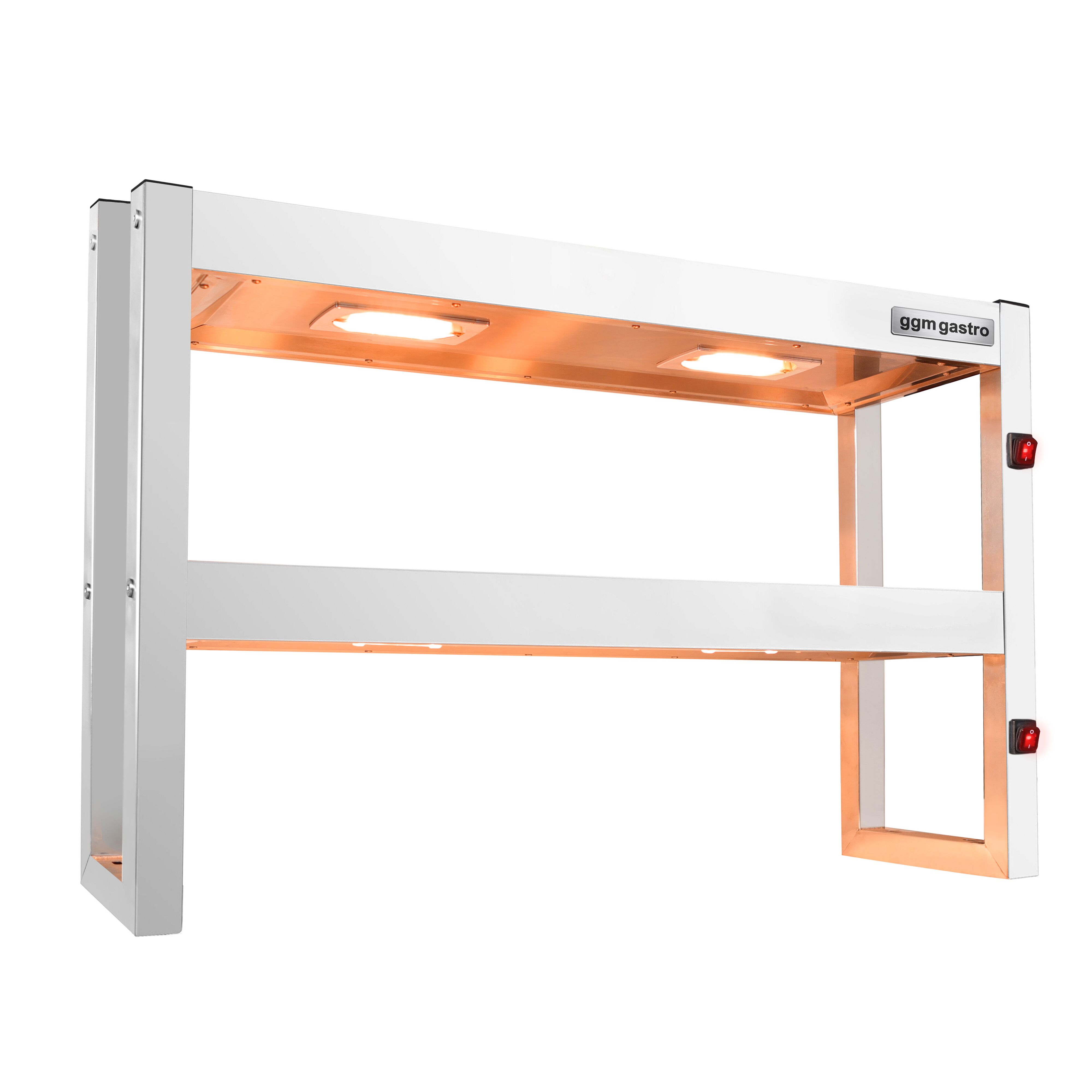 Värmebrygga - med värmelampa - 900x300 mm - 720 W - 2 uppvärmda plan
