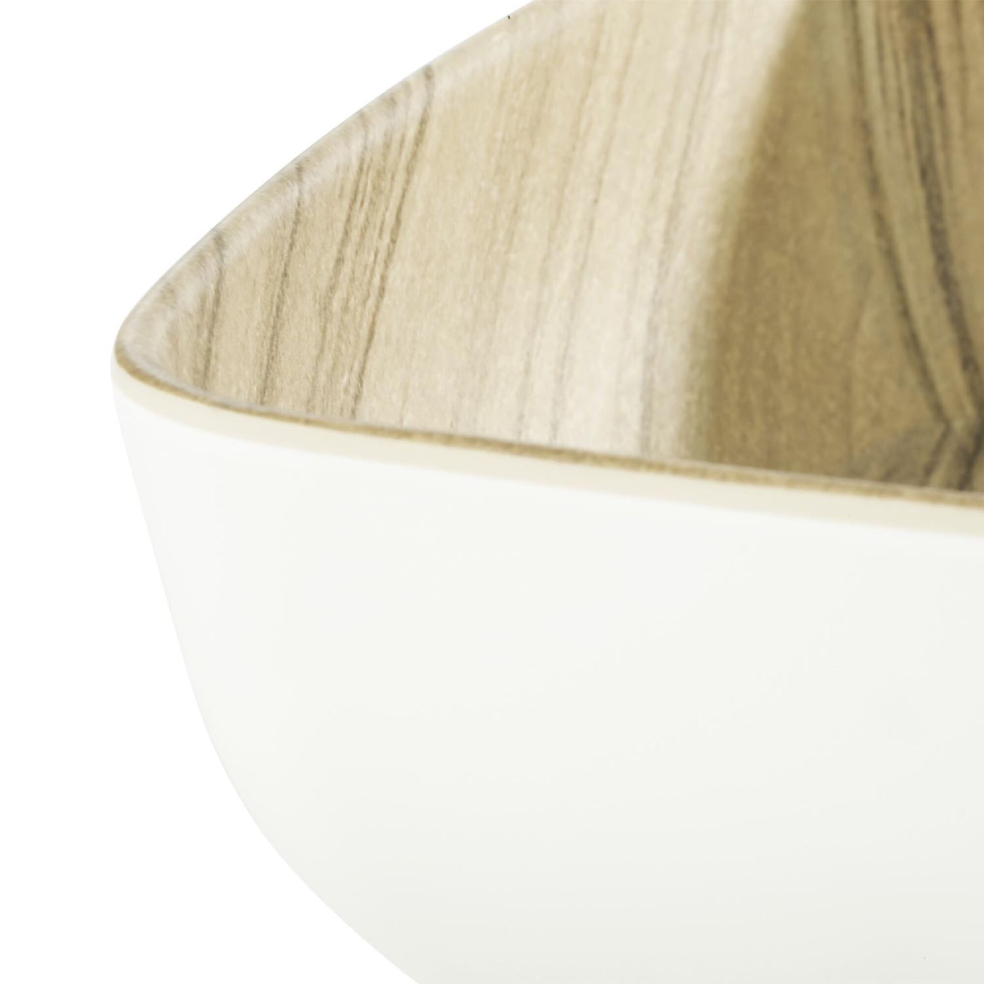 (6 pièces) Bol - FRIDA - Mélamine - 0,85 litre - carré - Blanc