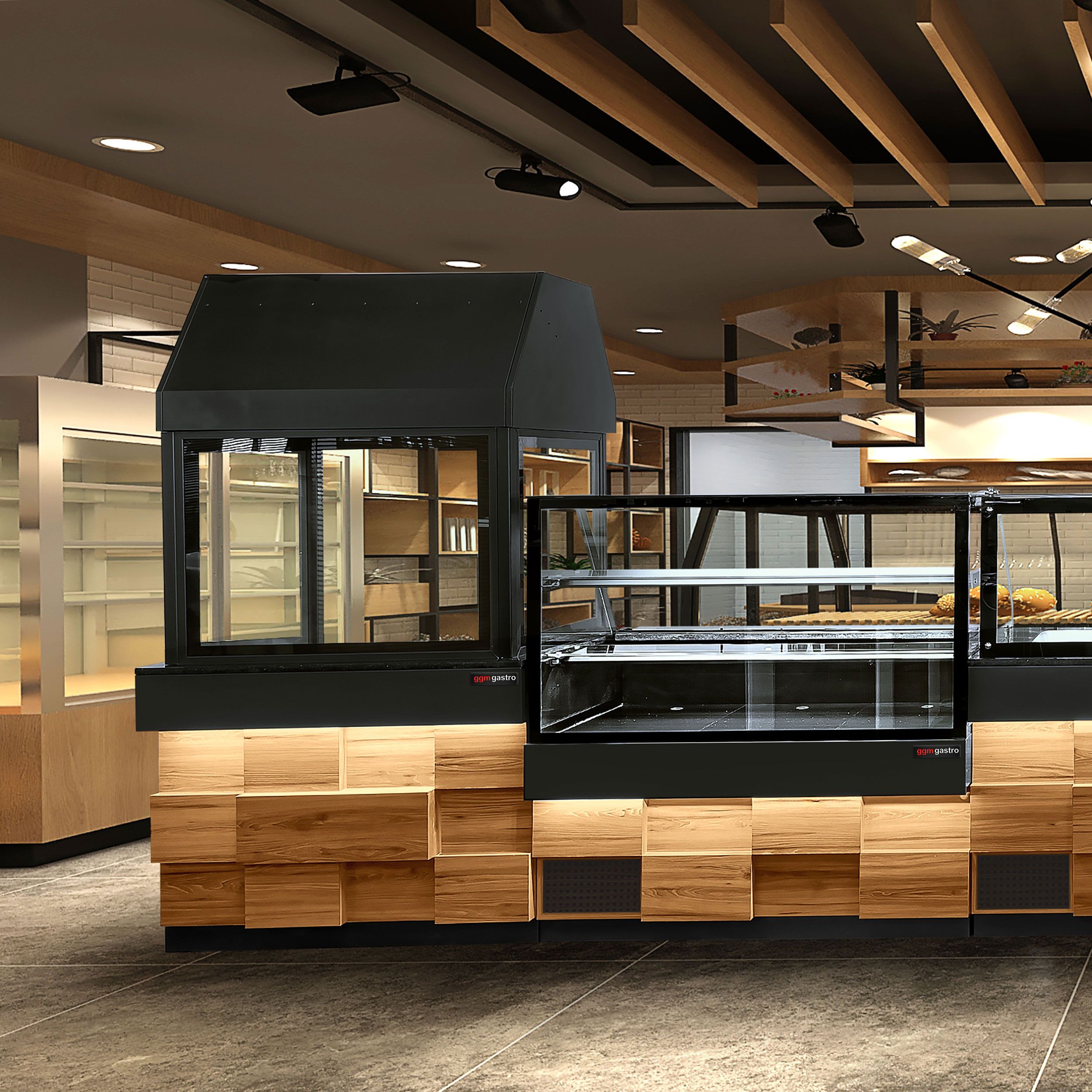 Élément neutre pour grills à charbon de bois TORONTO – 1500 mm – plan de travail en granit noir