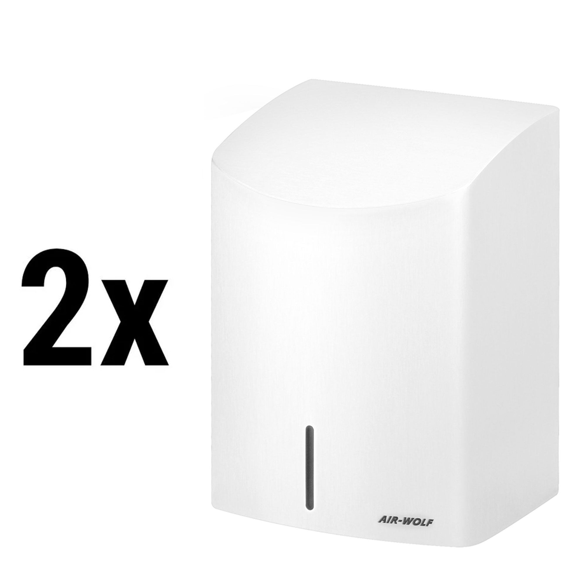 (2 pièces) AIR-WOLF | Sèche-mains avec capteur infrarouge – inox blanc