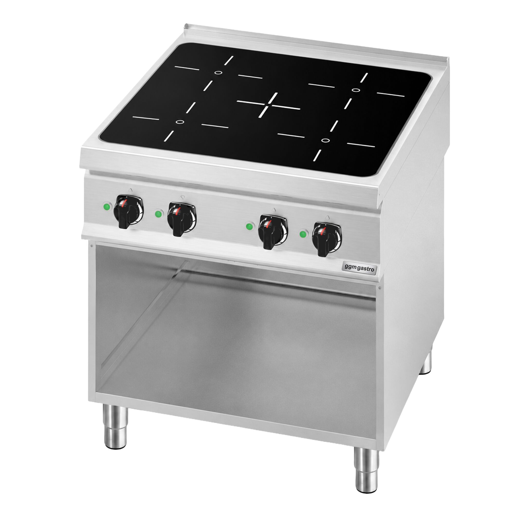 Fourneau à induction - 20kW - 4 foyers - sur placard ouvert