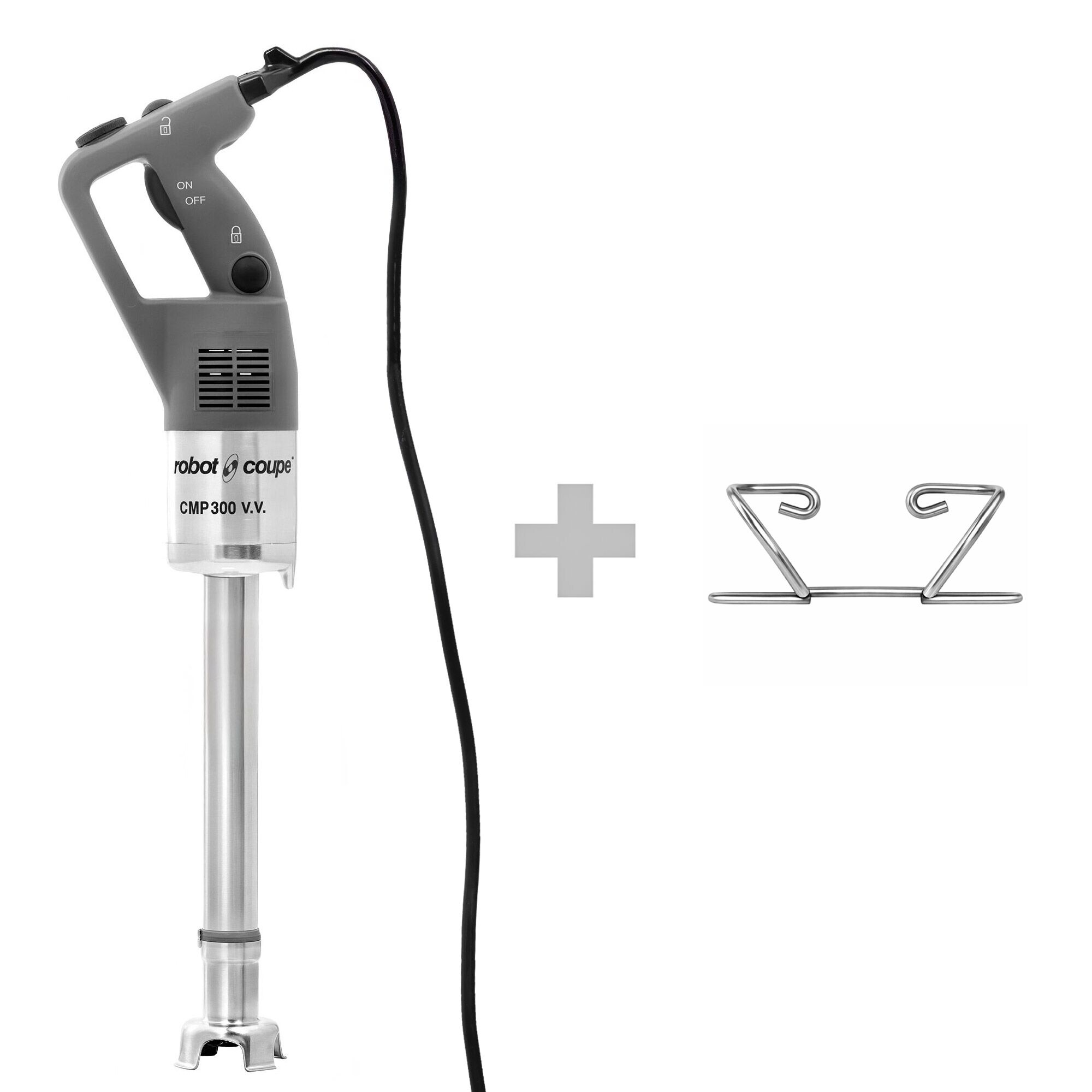 ROBOT COUPE | CMP 300 V.V. - Stabmixer inkl. Mixstab 350mm - 350 Watt - 2300 bis 9600 U/min - Geschwindigkeit stufenlos regelbar