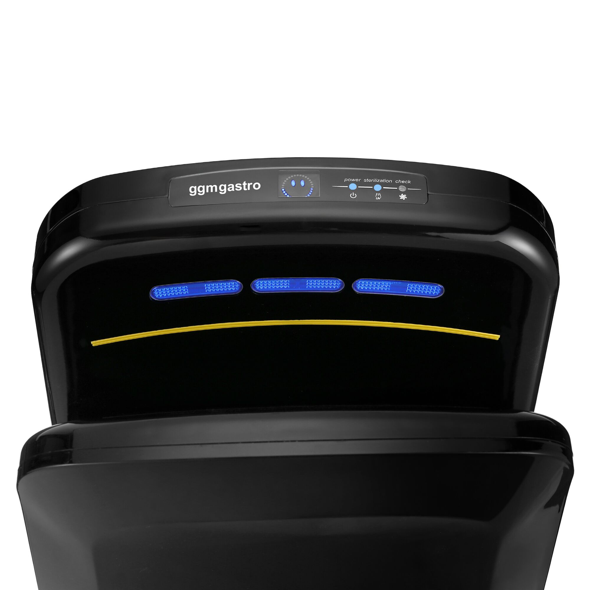 Sèche-mains avec capteur & lampe UV - Noir mat