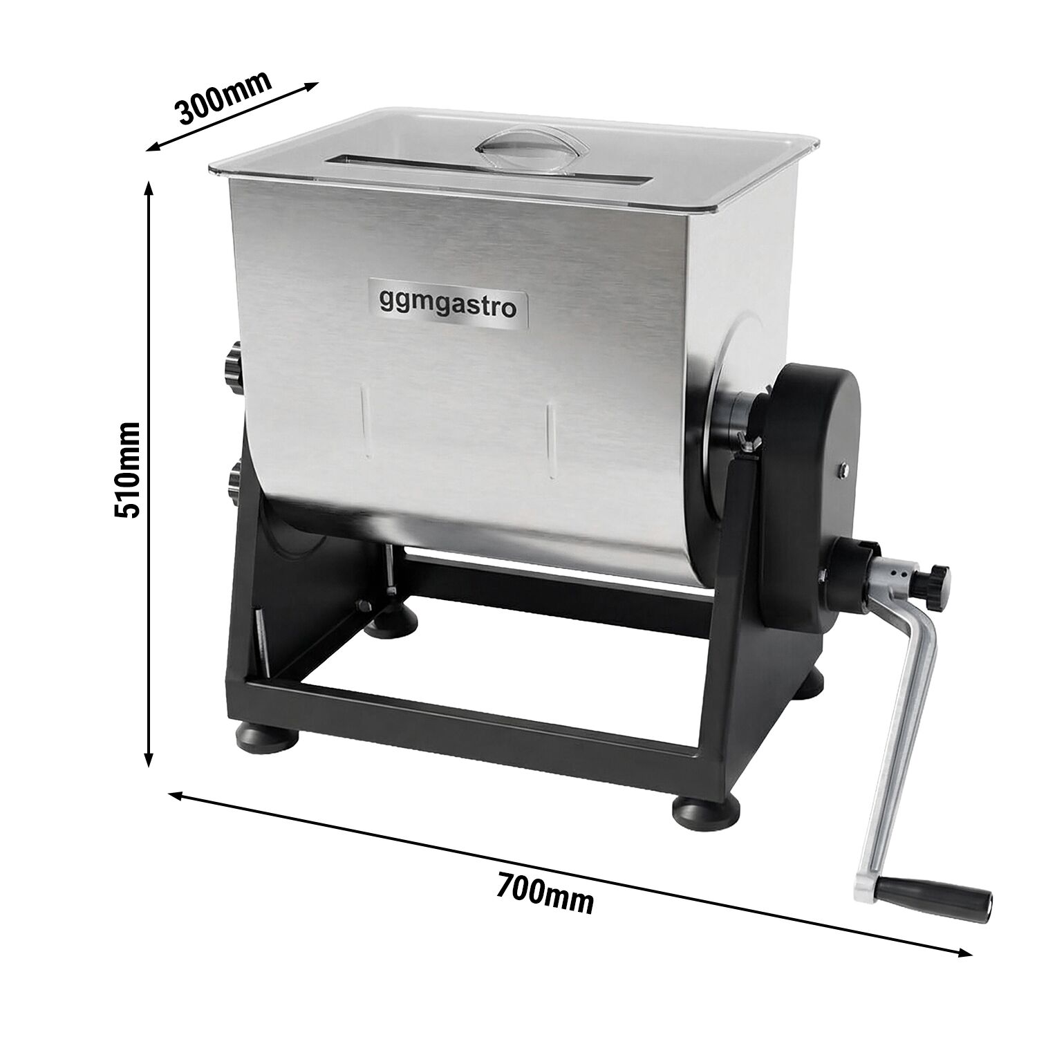 Manual Commercial Meat Mixer - 28L - 25kg - Reverse Function