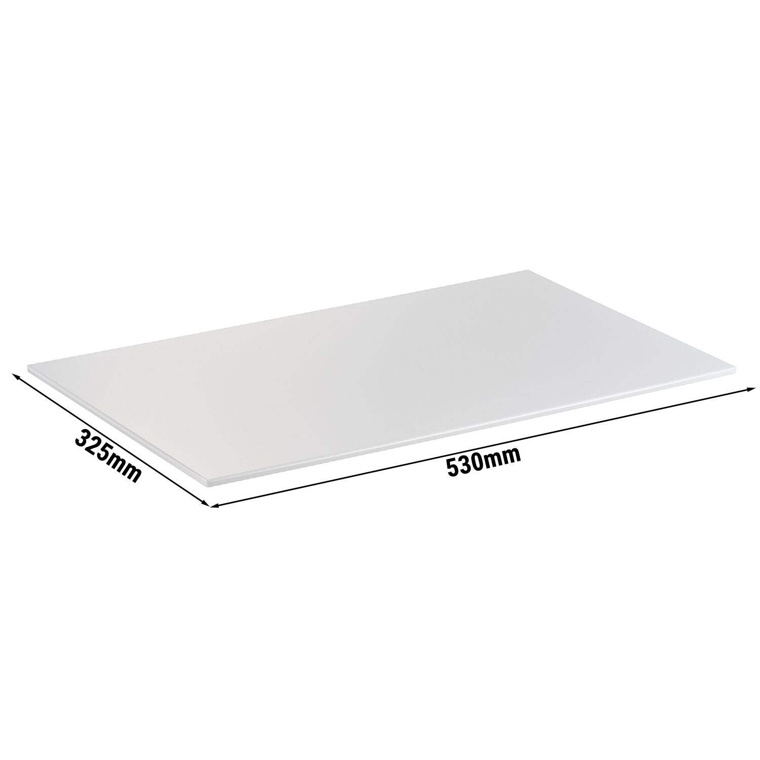 (6 pièces) Plateau GN 1/1 – ZERO – Mélamine – Hauteur : 15 mm – Blanc
